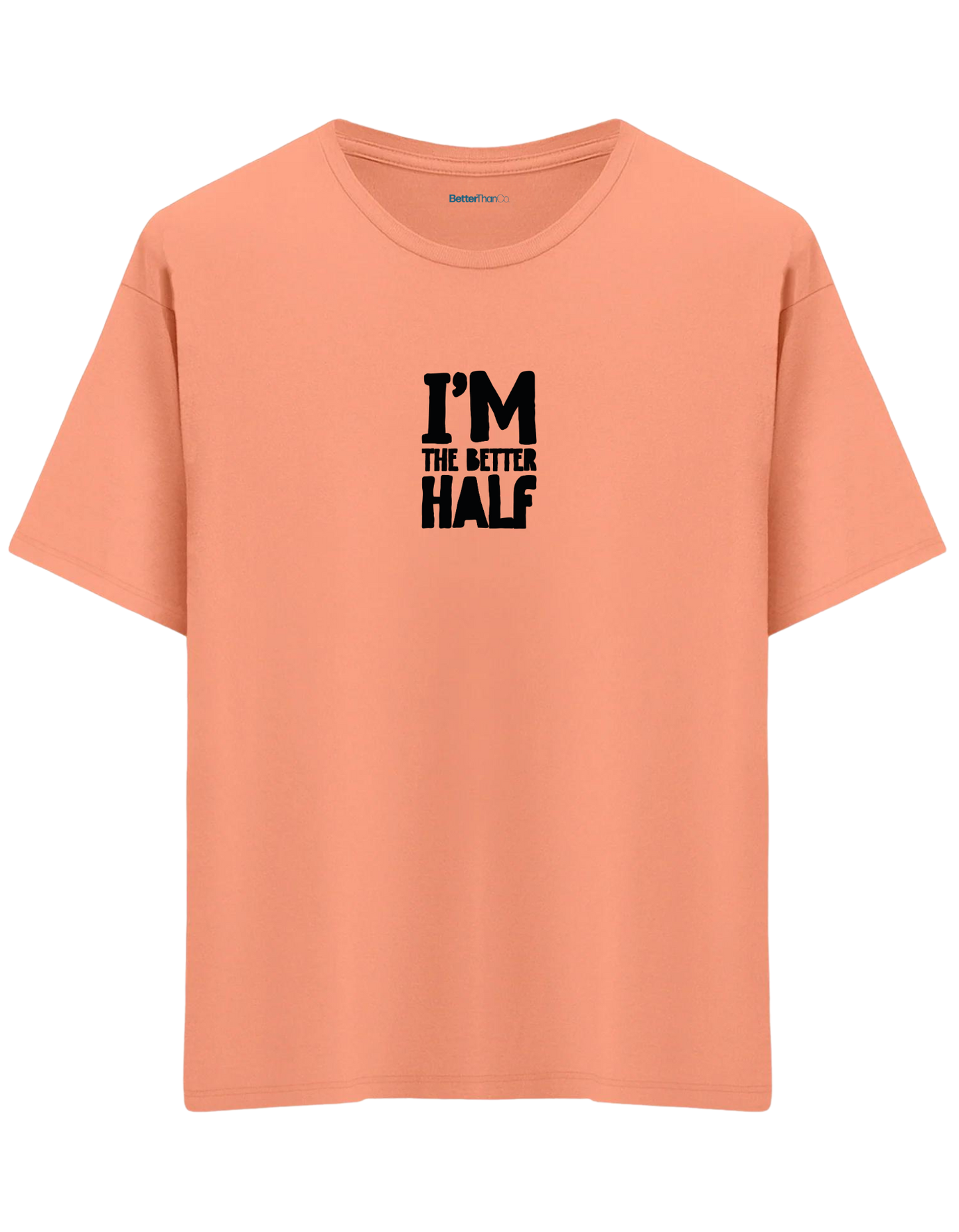 The Better Half Baskılı Bisiklet Yaka Oversize T-shirt