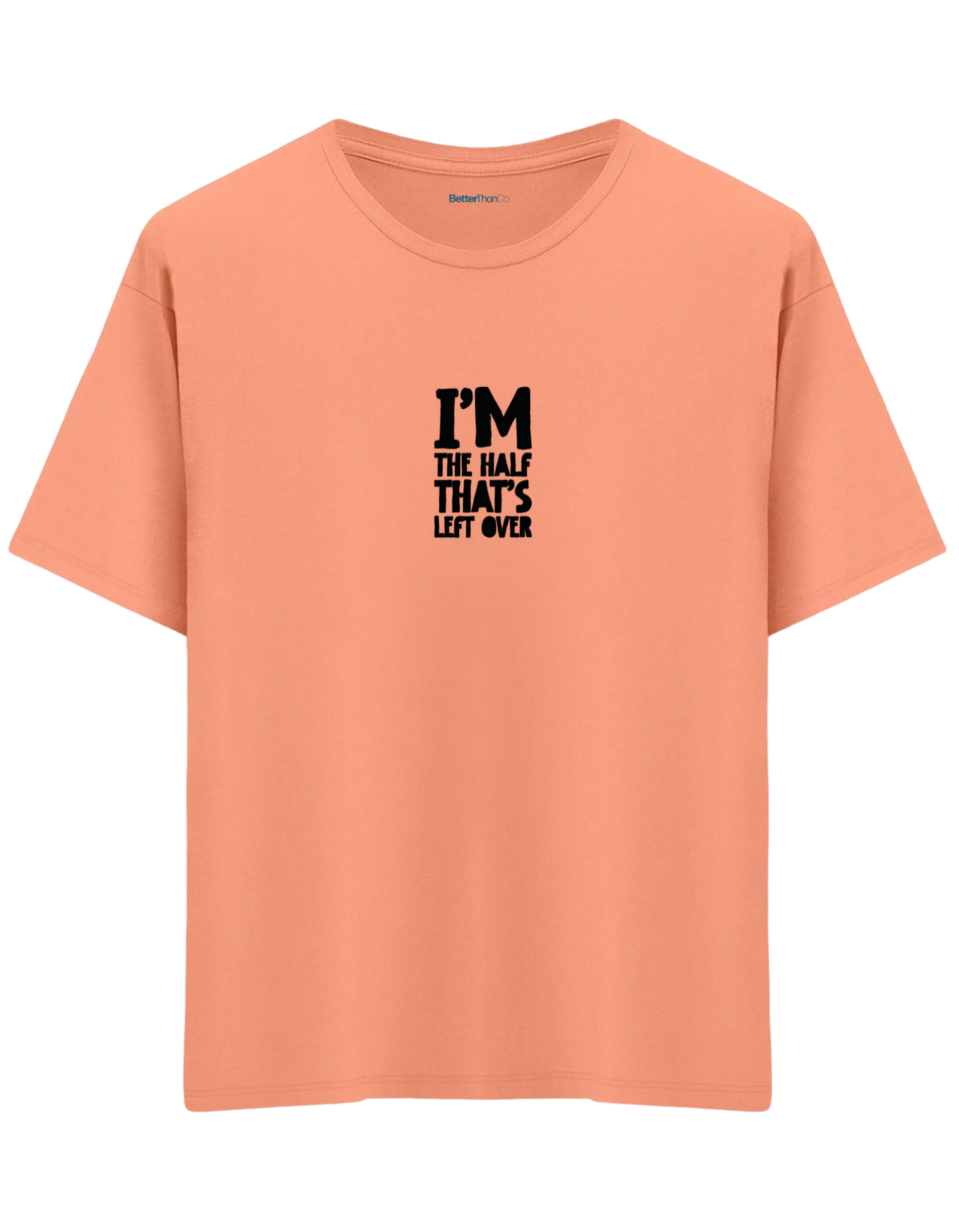 That's Left Over Baskılı Bisiklet Yaka Oversize T-shirt