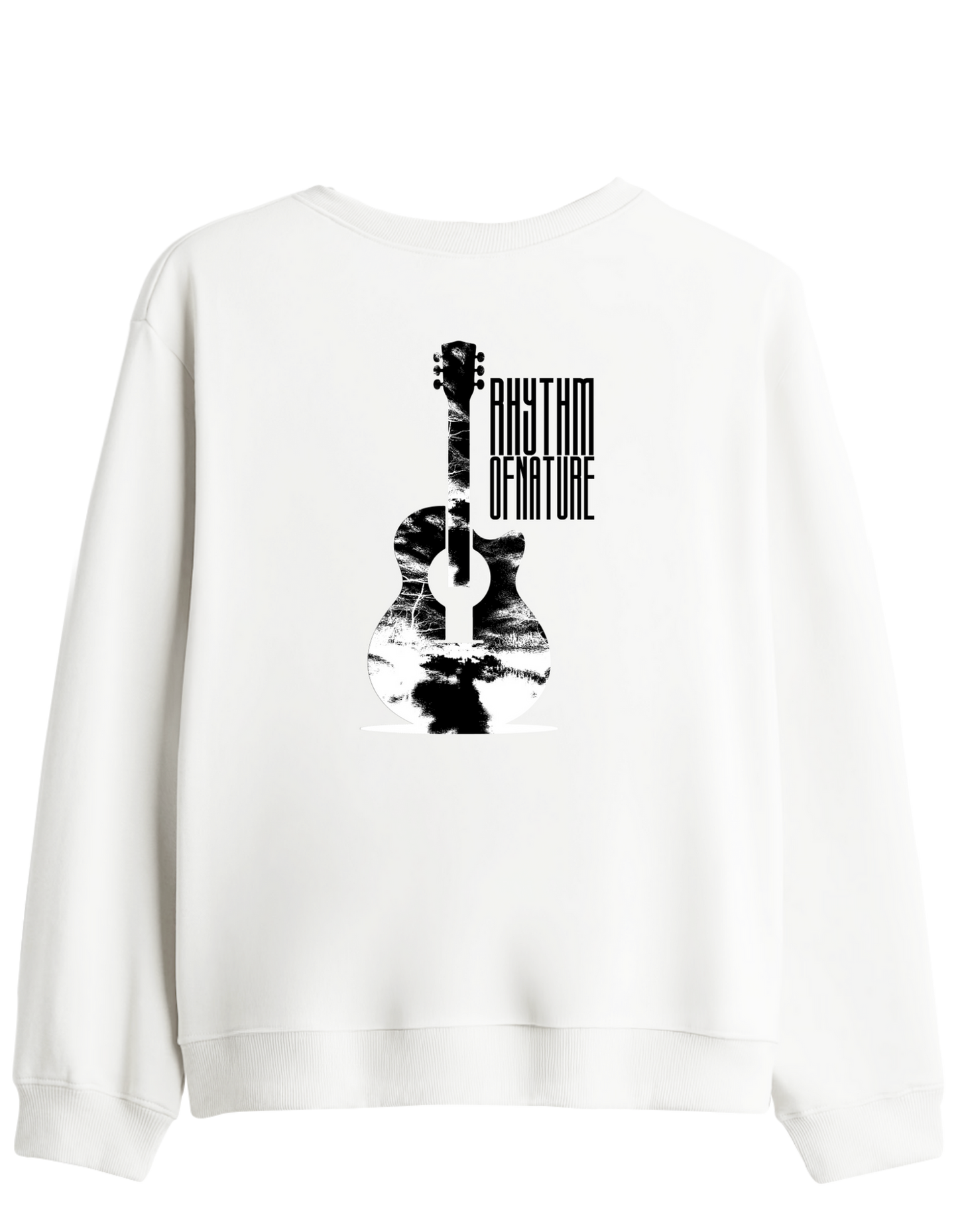 Rhythm Of Nature Baskılı Bisiklet Yaka Sweatshirt