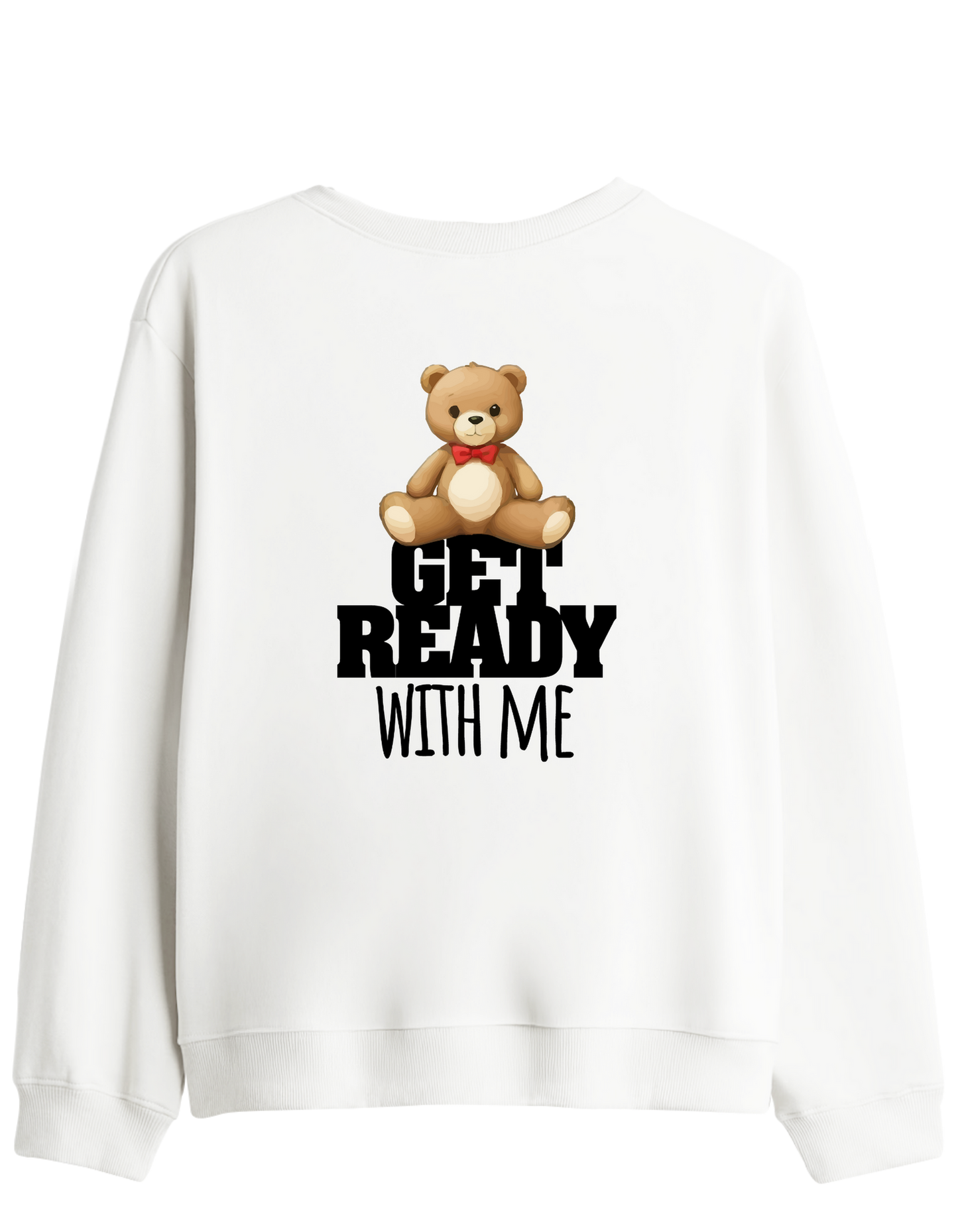 With Me Baskılı Bisiklet Yaka Sweatshirt