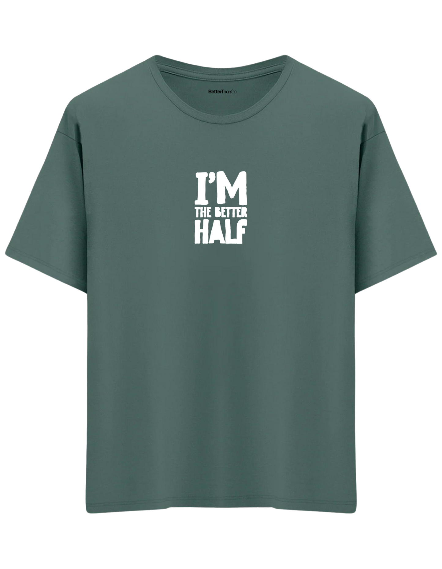 The Better Half Baskılı Bisiklet Yaka Oversize T-shirt