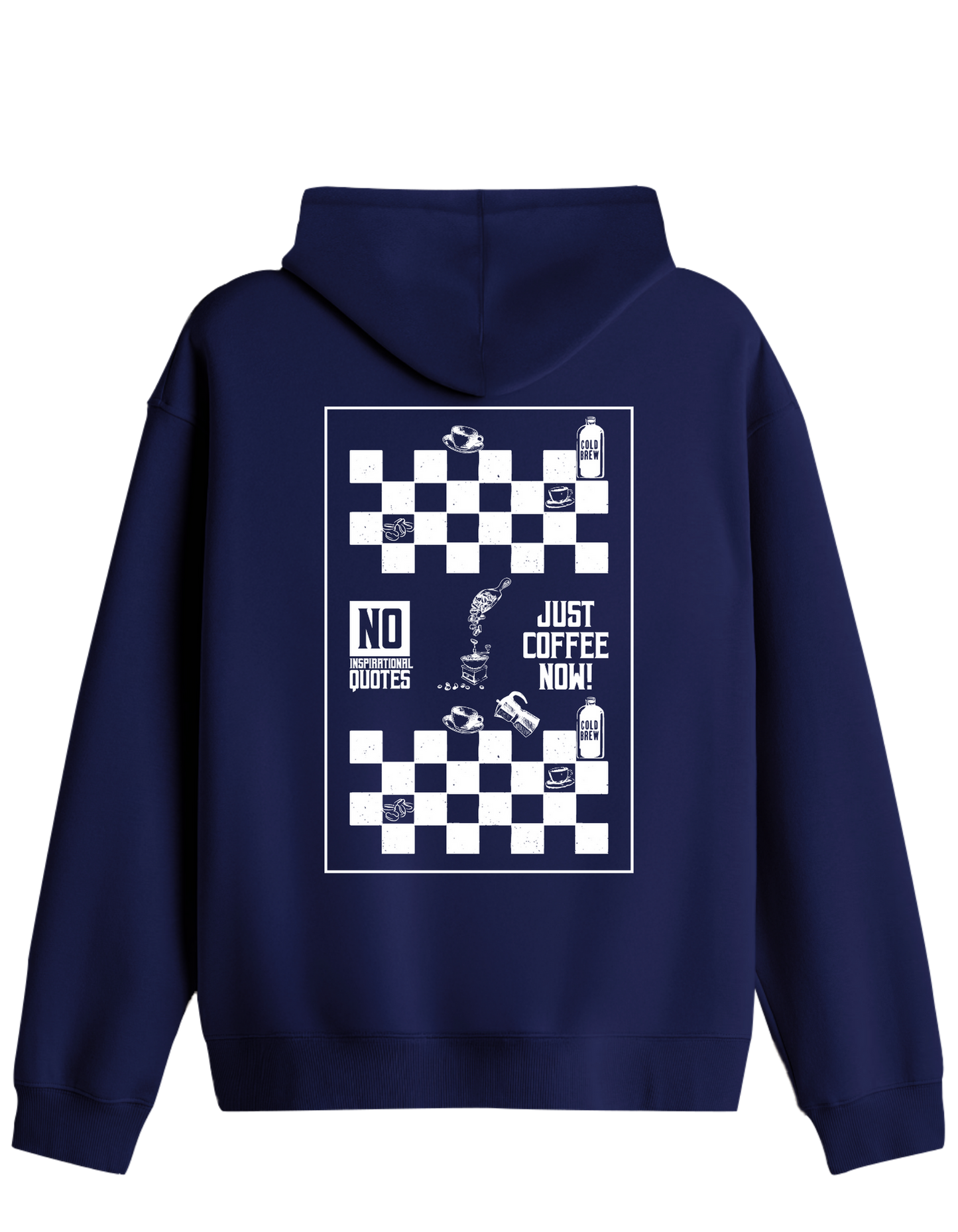 Just Coffee Baskılı Unisex Kapüşonlu Yaka Hoodie