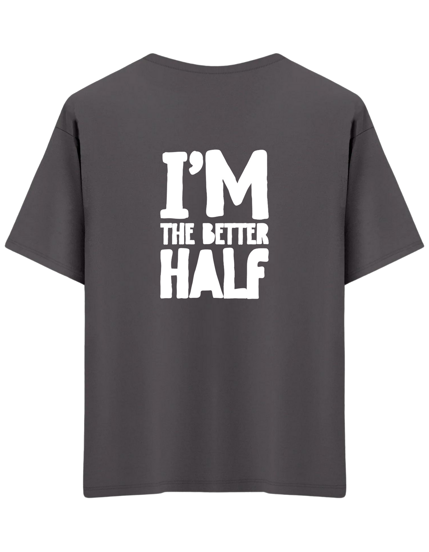 The Better Half Baskılı Bisiklet Yaka Oversize T-shirt
