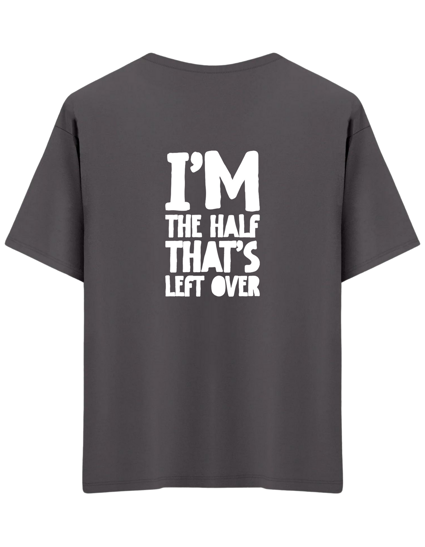 That's Left Over Baskılı Bisiklet Yaka Oversize T-shirt