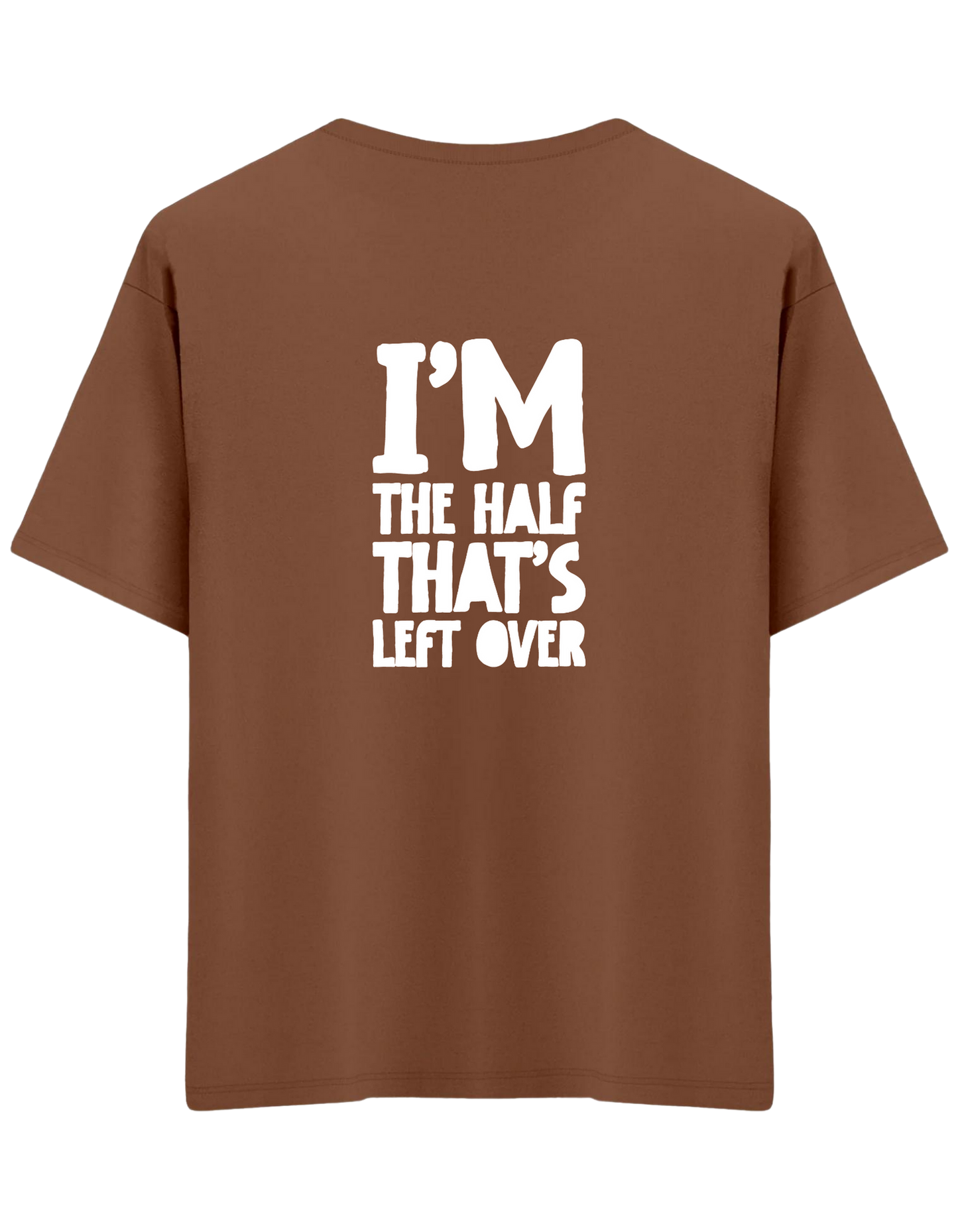 That's Left Over Baskılı Bisiklet Yaka Oversize T-shirt