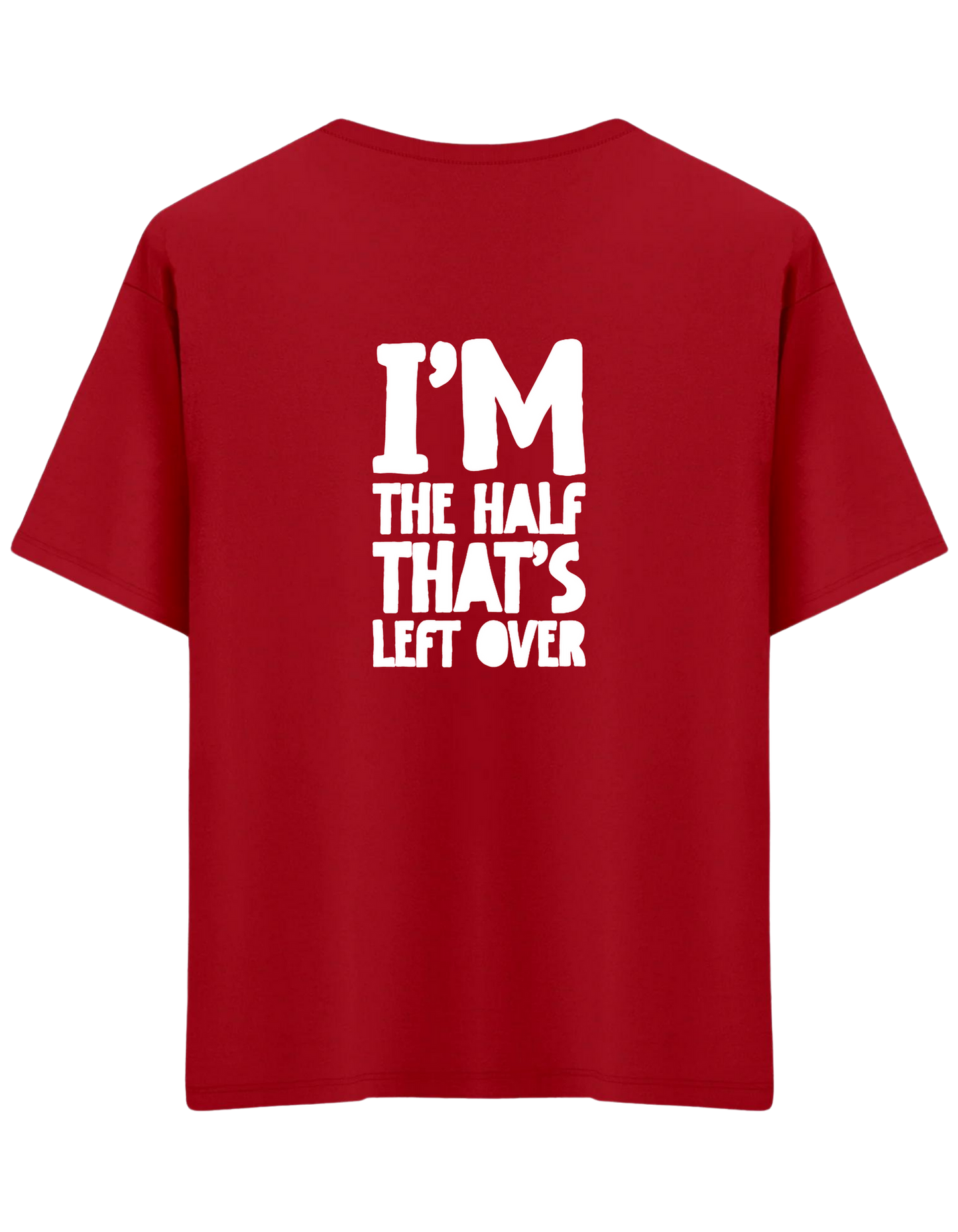 That's Left Over Baskılı Bisiklet Yaka Oversize T-shirt