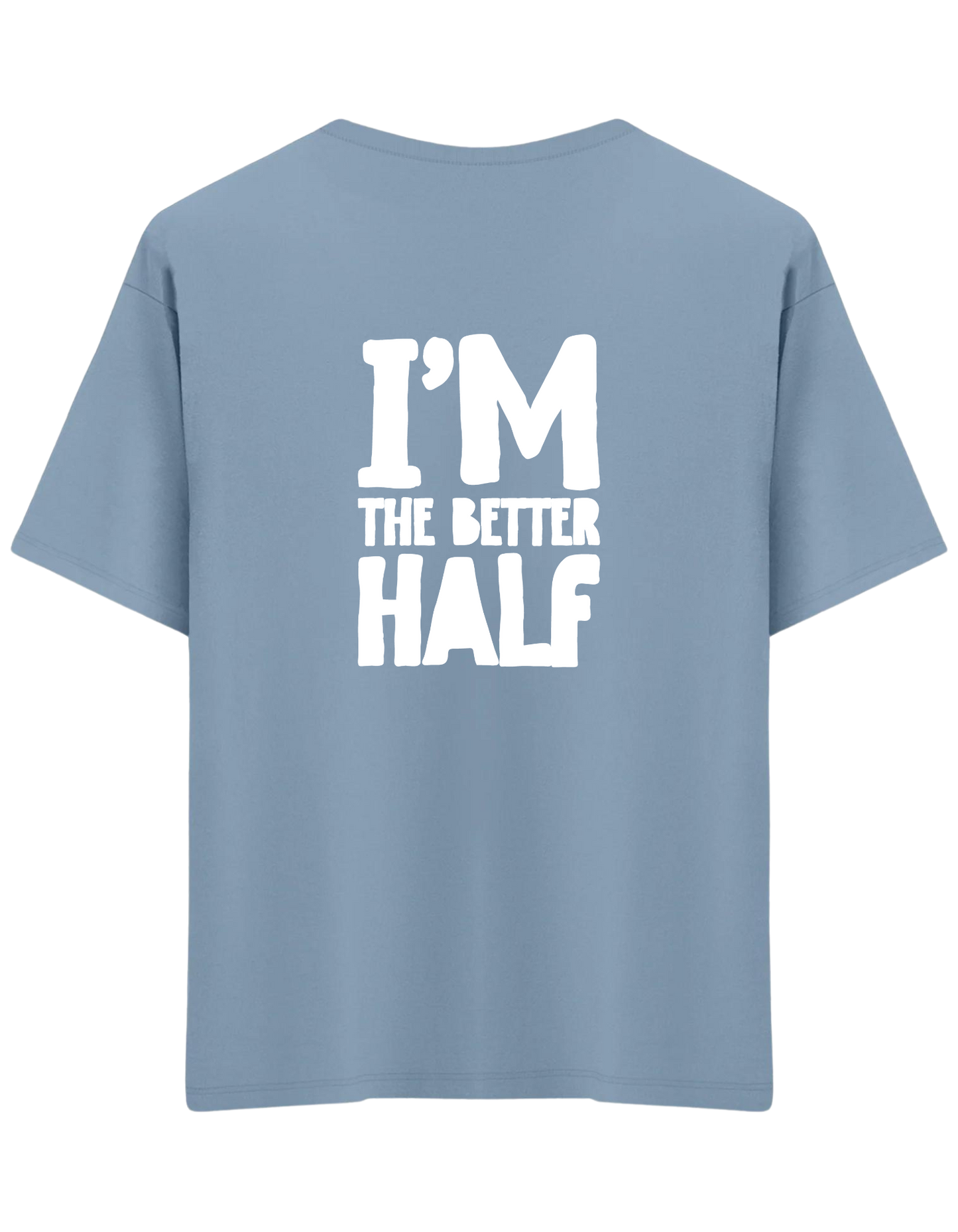 The Better Half Baskılı Bisiklet Yaka Oversize T-shirt
