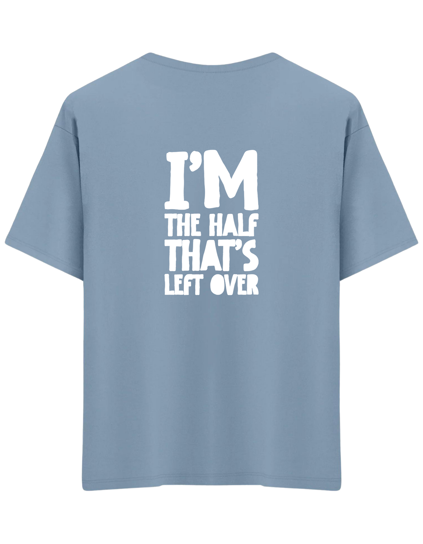 That's Left Over Baskılı Bisiklet Yaka Oversize T-shirt