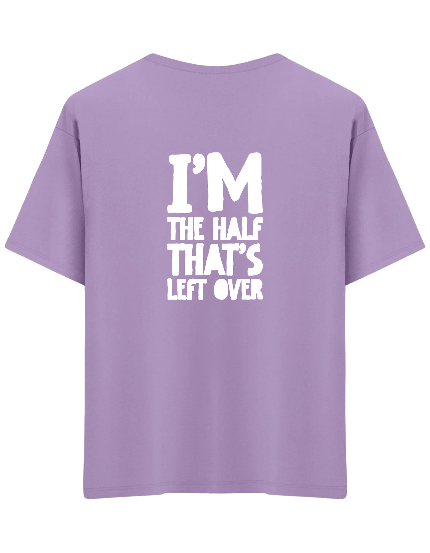 That's Left Over Baskılı Bisiklet Yaka Oversize T-shirt