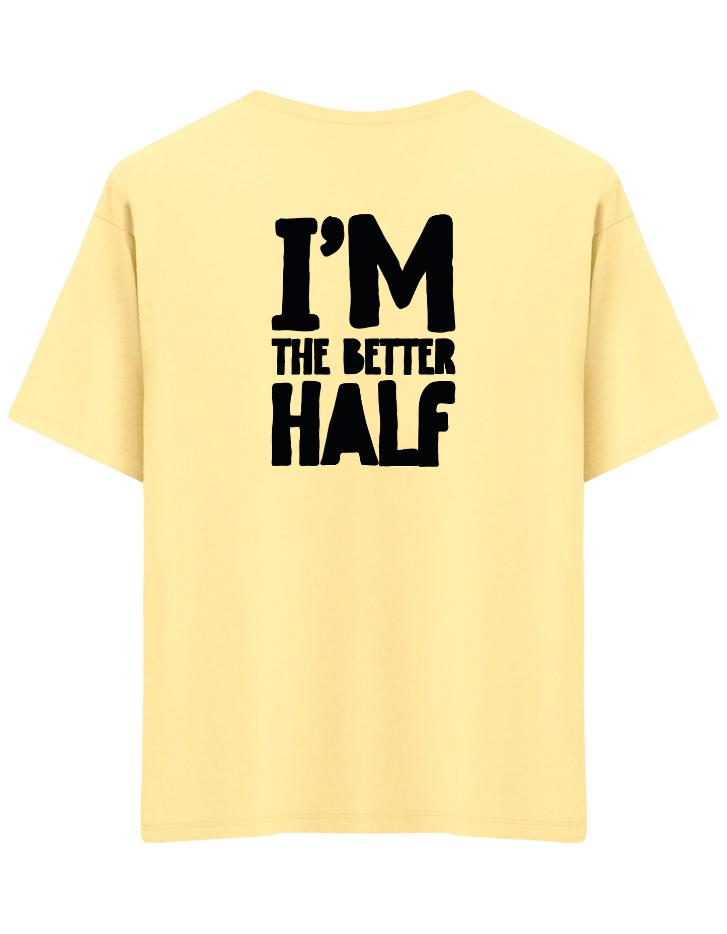 The Better Half Baskılı Bisiklet Yaka Oversize T-shirt