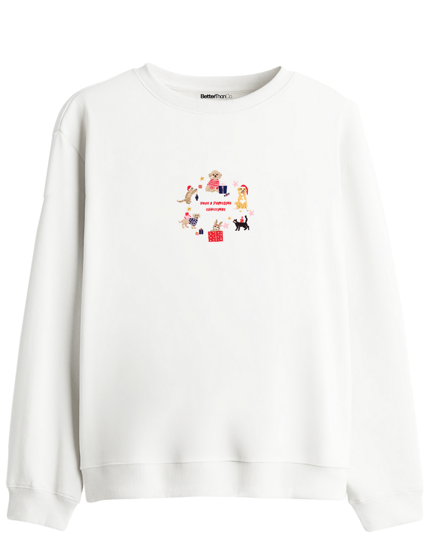 Paw-Mas Baskılı Bisiklet Yaka Sweatshirt