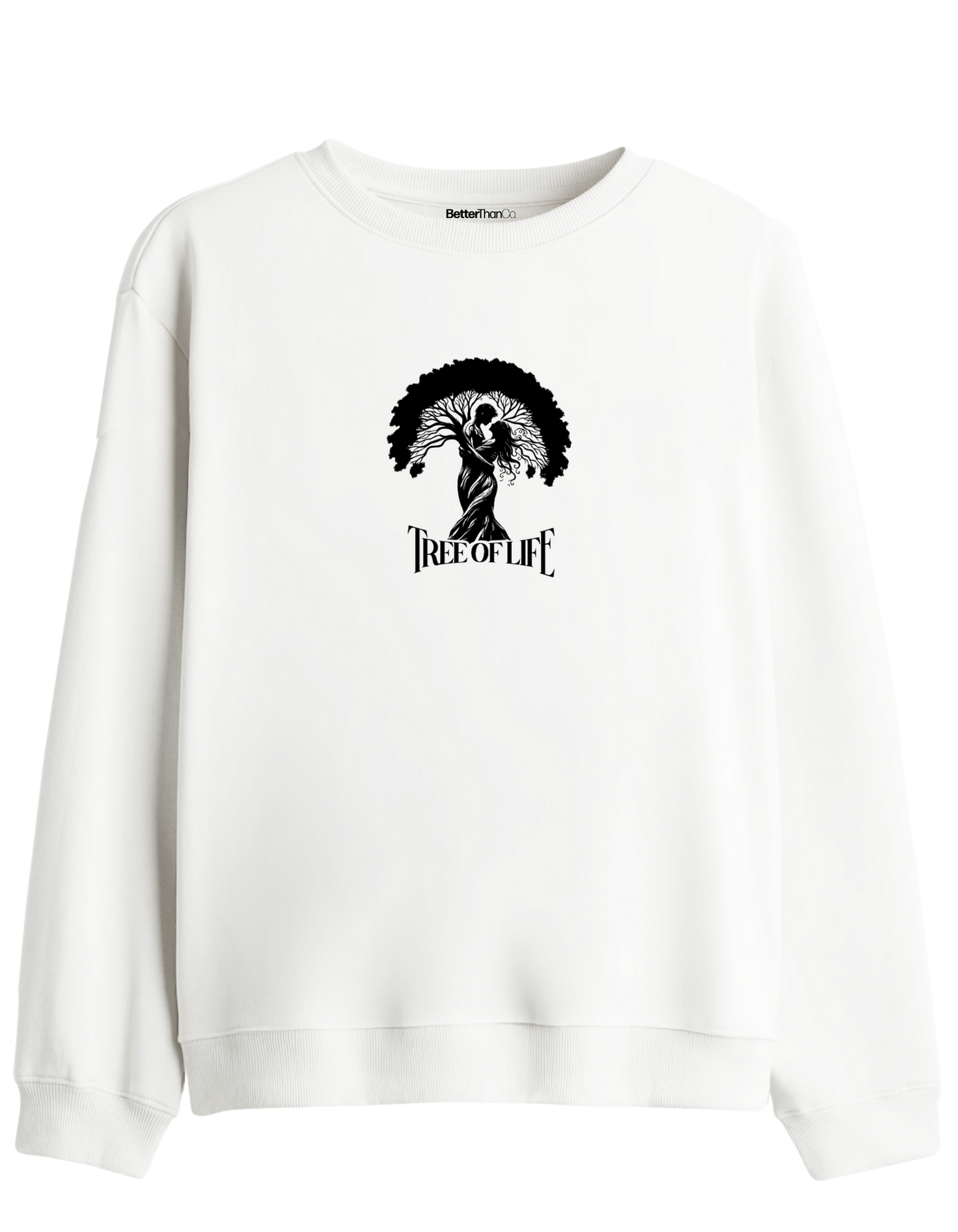 Tree Of Life Baskılı Bisiklet Yaka Sweatshirt