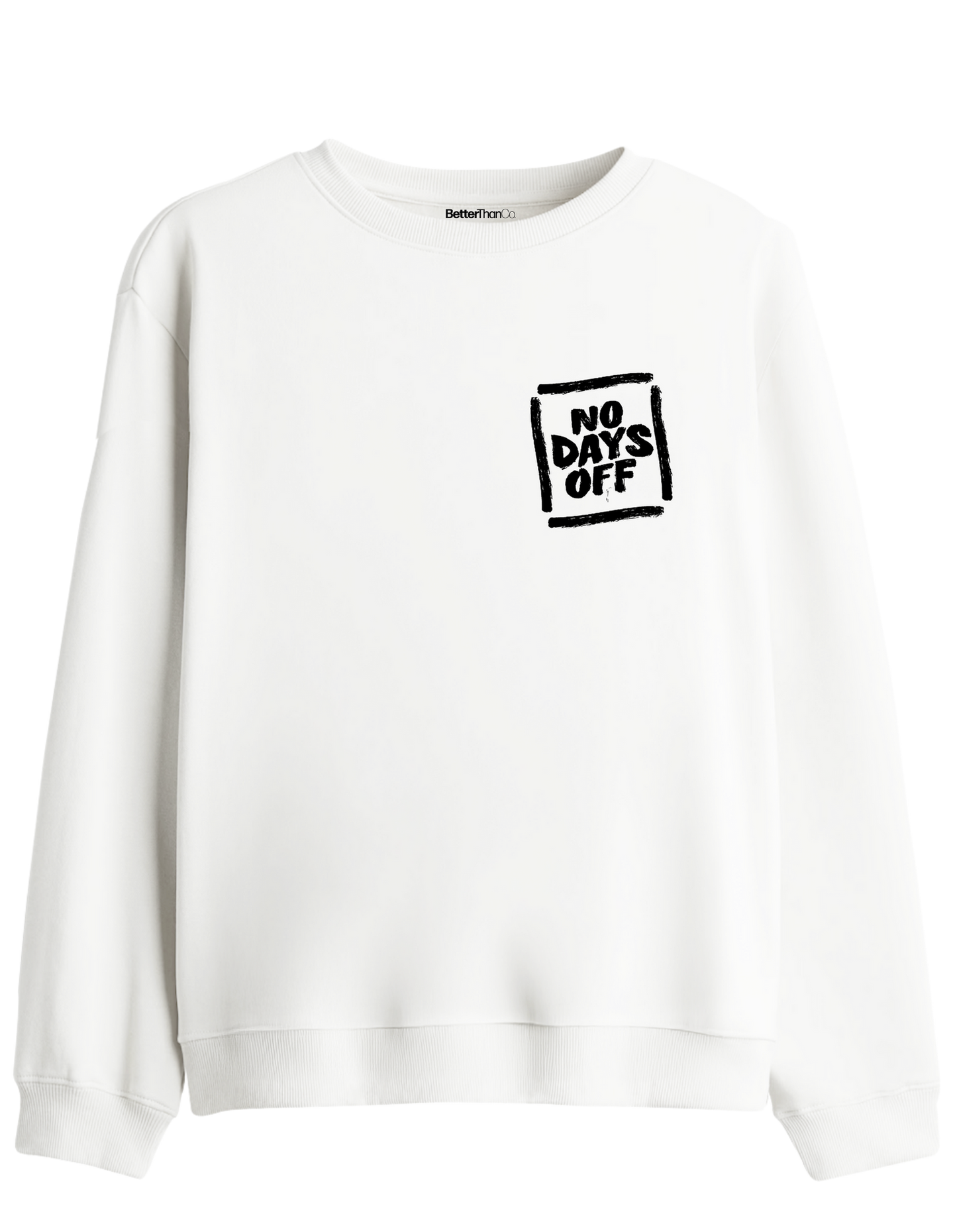 Day Off Baskılı Bisiklet Yaka Sweatshirt