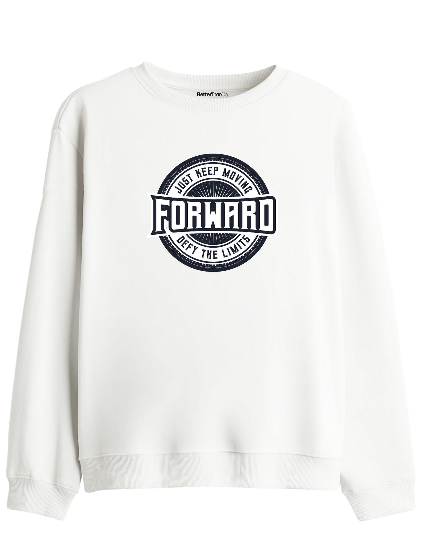 Forward Baskılı Bisiklet Yaka Sweatshirt