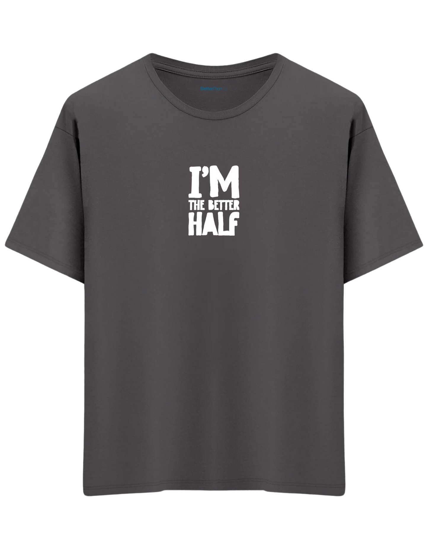 The Better Half Baskılı Bisiklet Yaka Oversize T-shirt