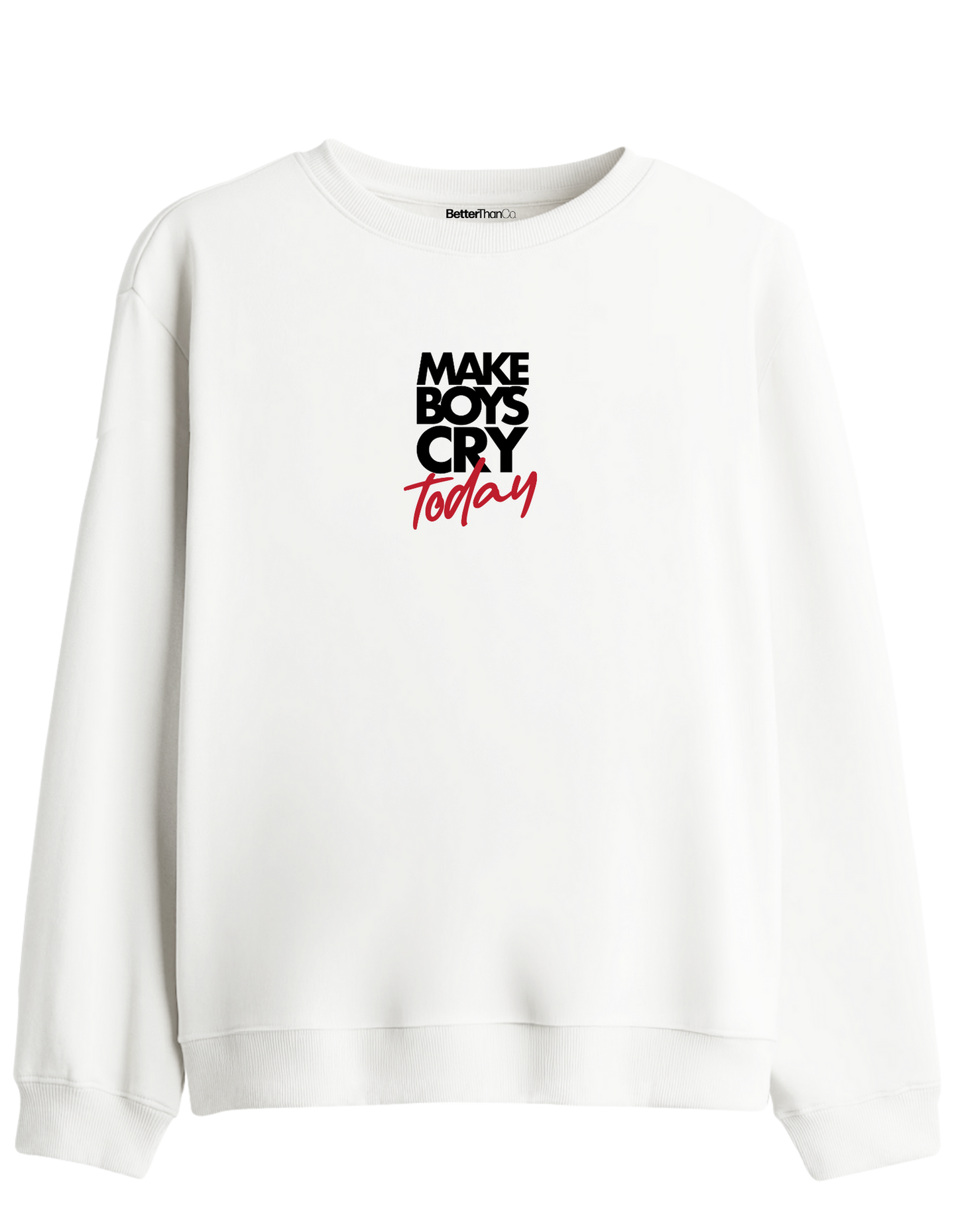 Today Baskılı Bisiklet Yaka Sweatshirt
