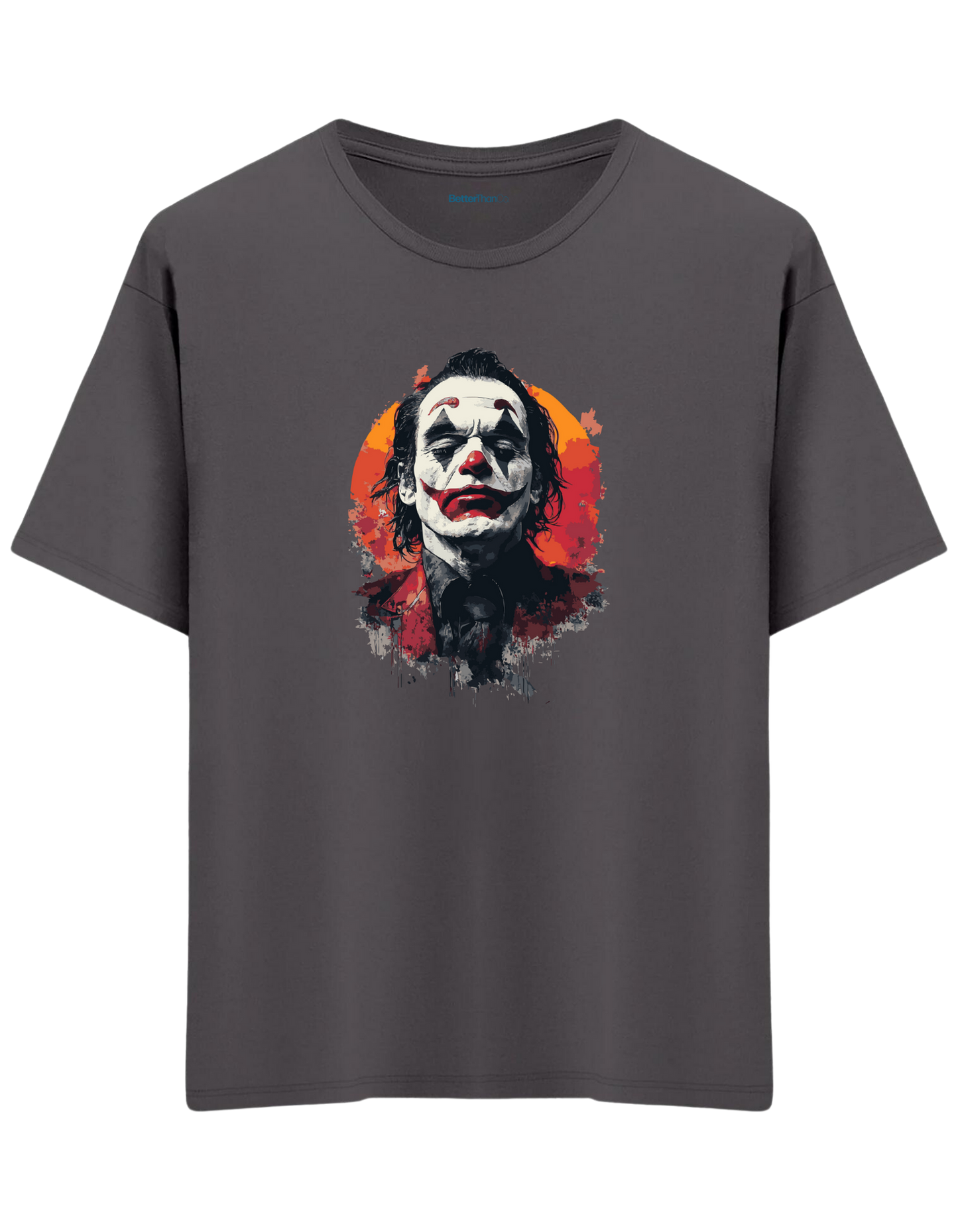 Sadness Baskılı Bisiklet Yaka Oversize T-shirt