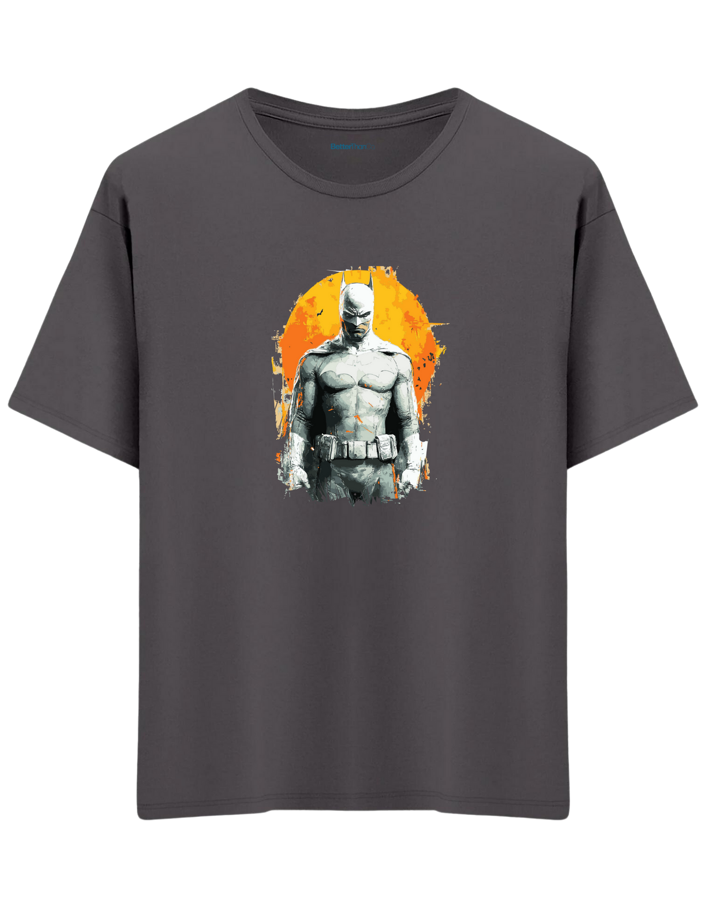 Whiteman Baskılı Bisiklet Yaka Oversize T-shirt