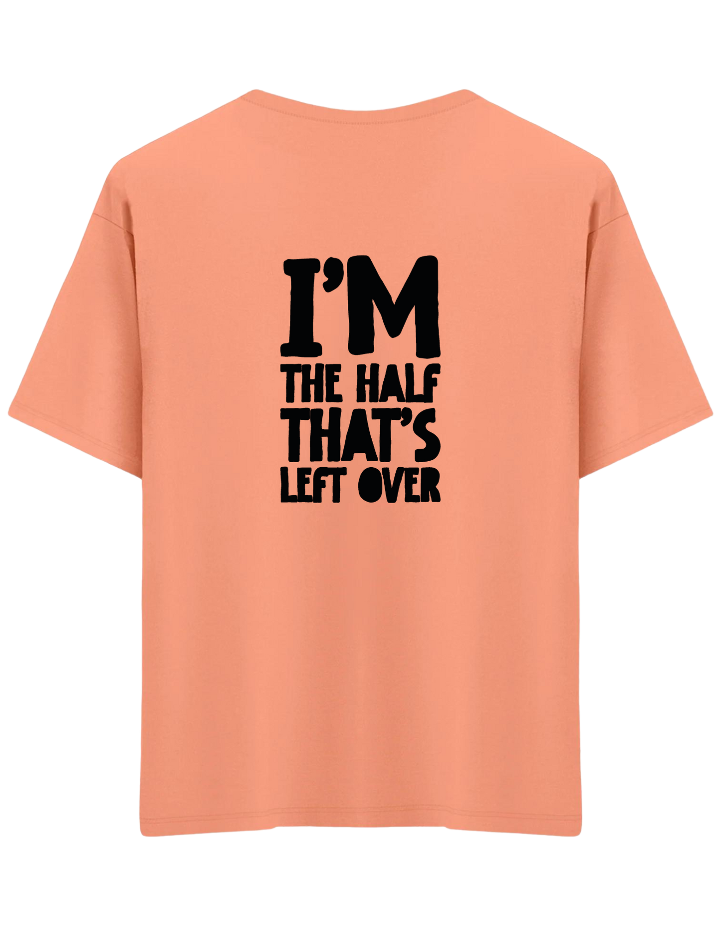 That's Left Over Baskılı Bisiklet Yaka Oversize T-shirt