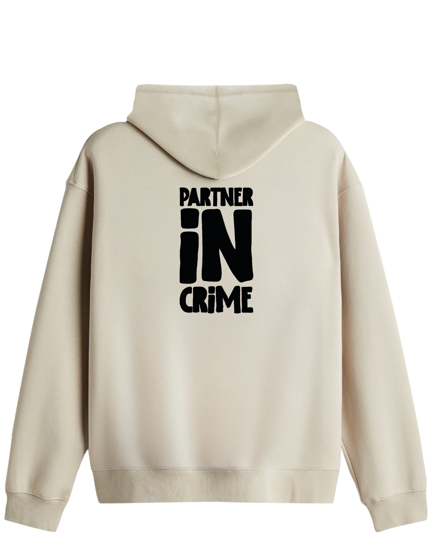 Partner in Crime Baskılı Unisex Kapüşonlu Yaka Hoodie
