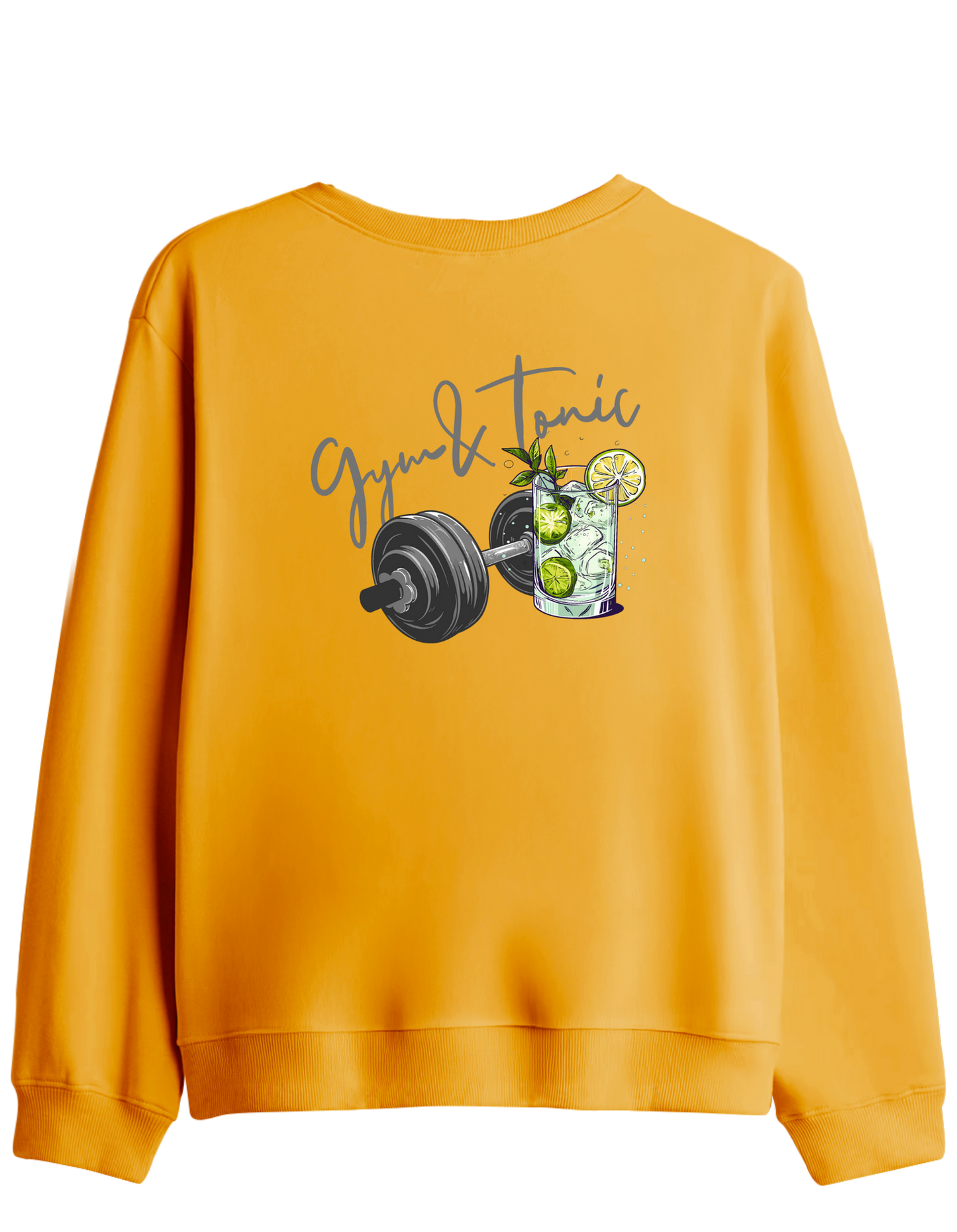 Gym Tonic Baskılı Bisiklet Yaka Sweatshirt