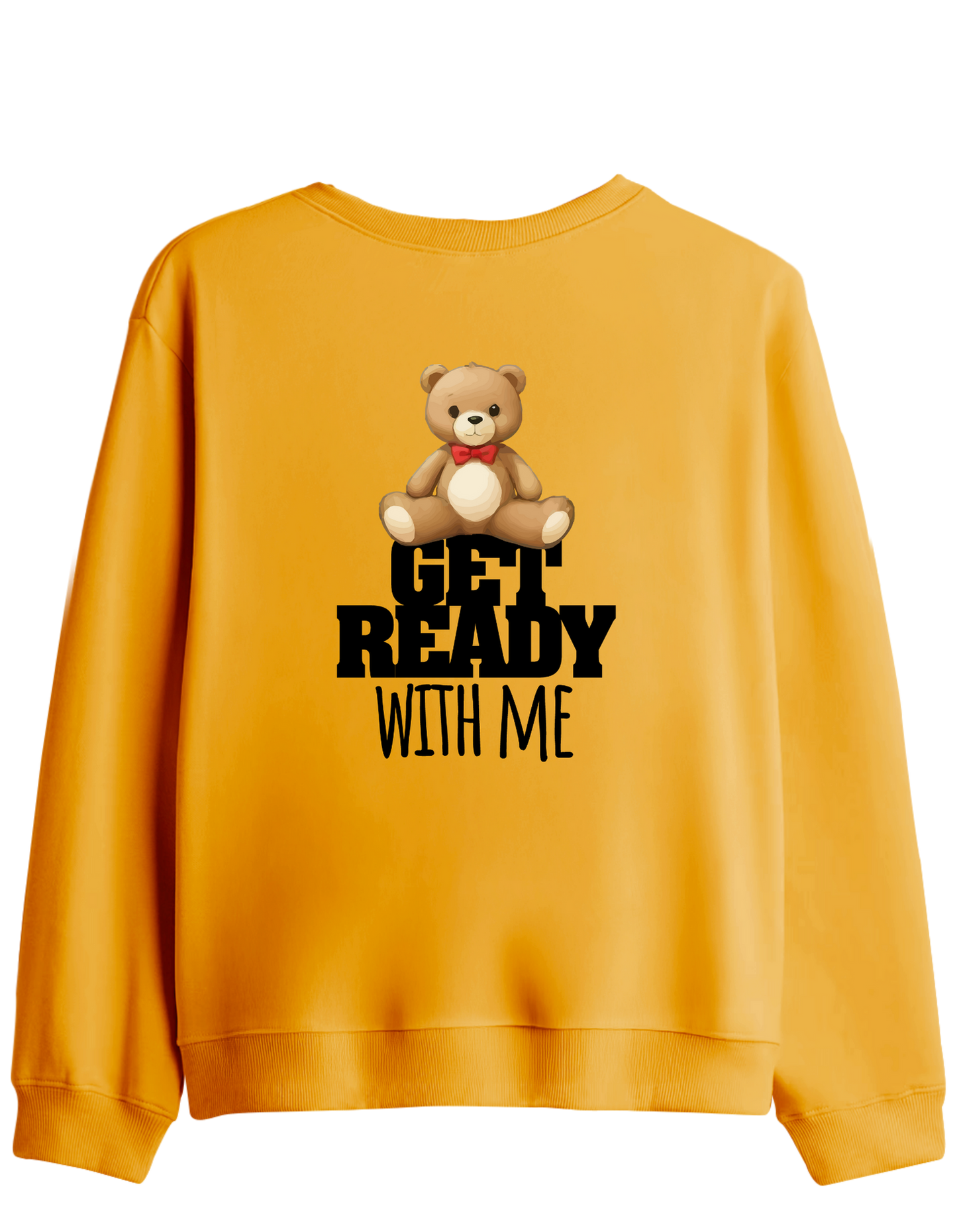 With Me Baskılı Bisiklet Yaka Sweatshirt