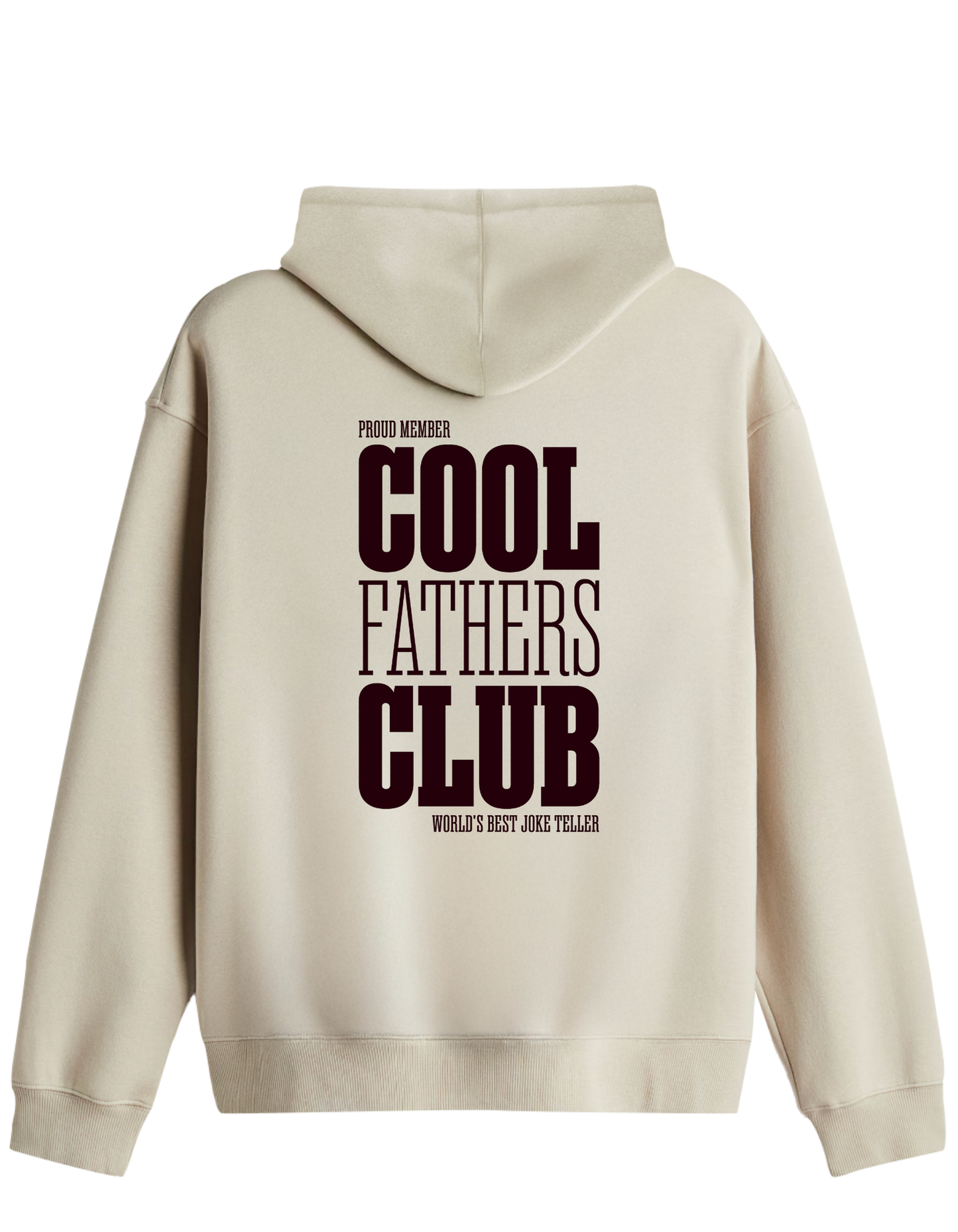 Cool Fathers Club Baskılı Unisex Kapüşonlu Yaka Hoodie