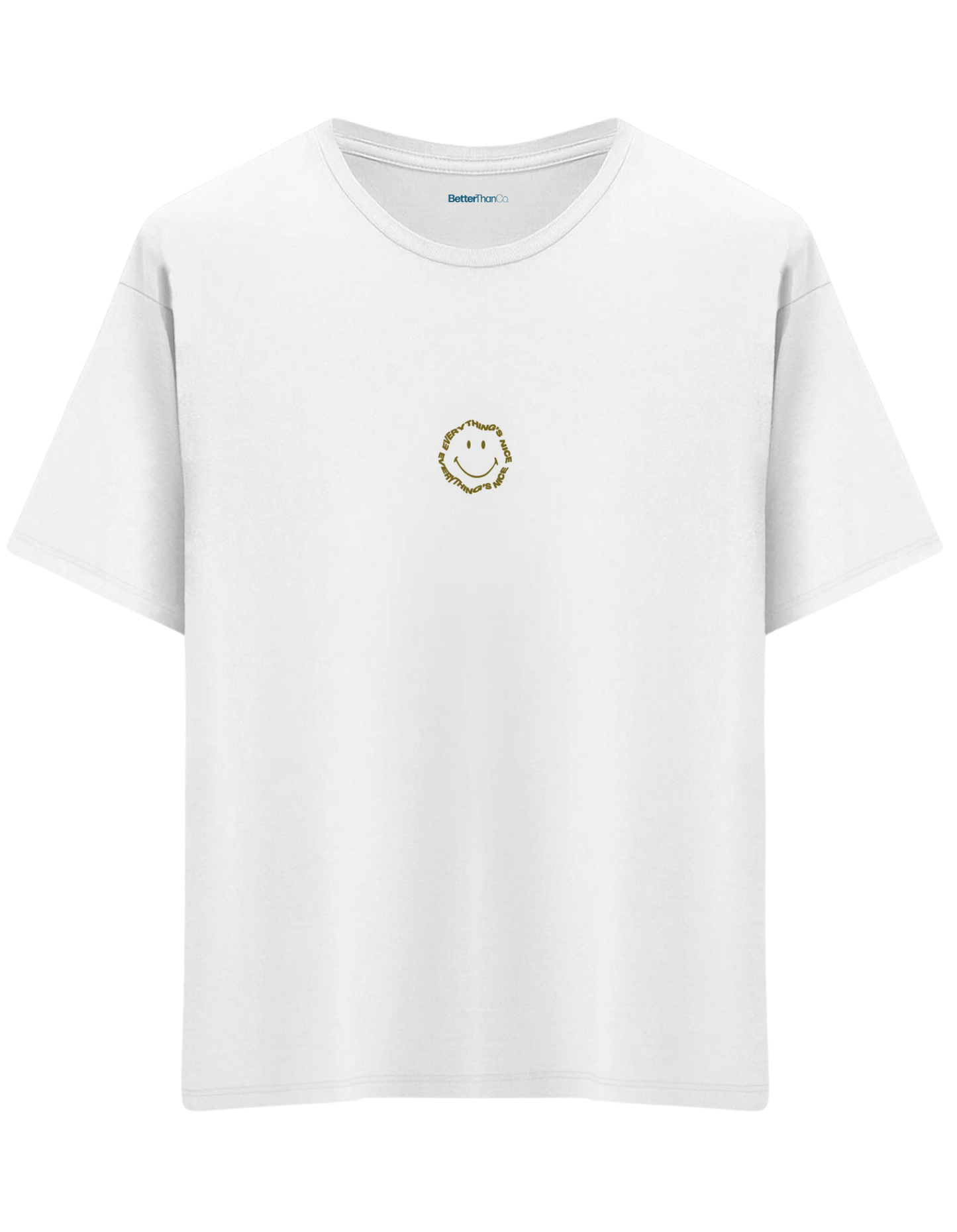 Nice Baskılı Bisiklet Yaka Oversize T-shirt