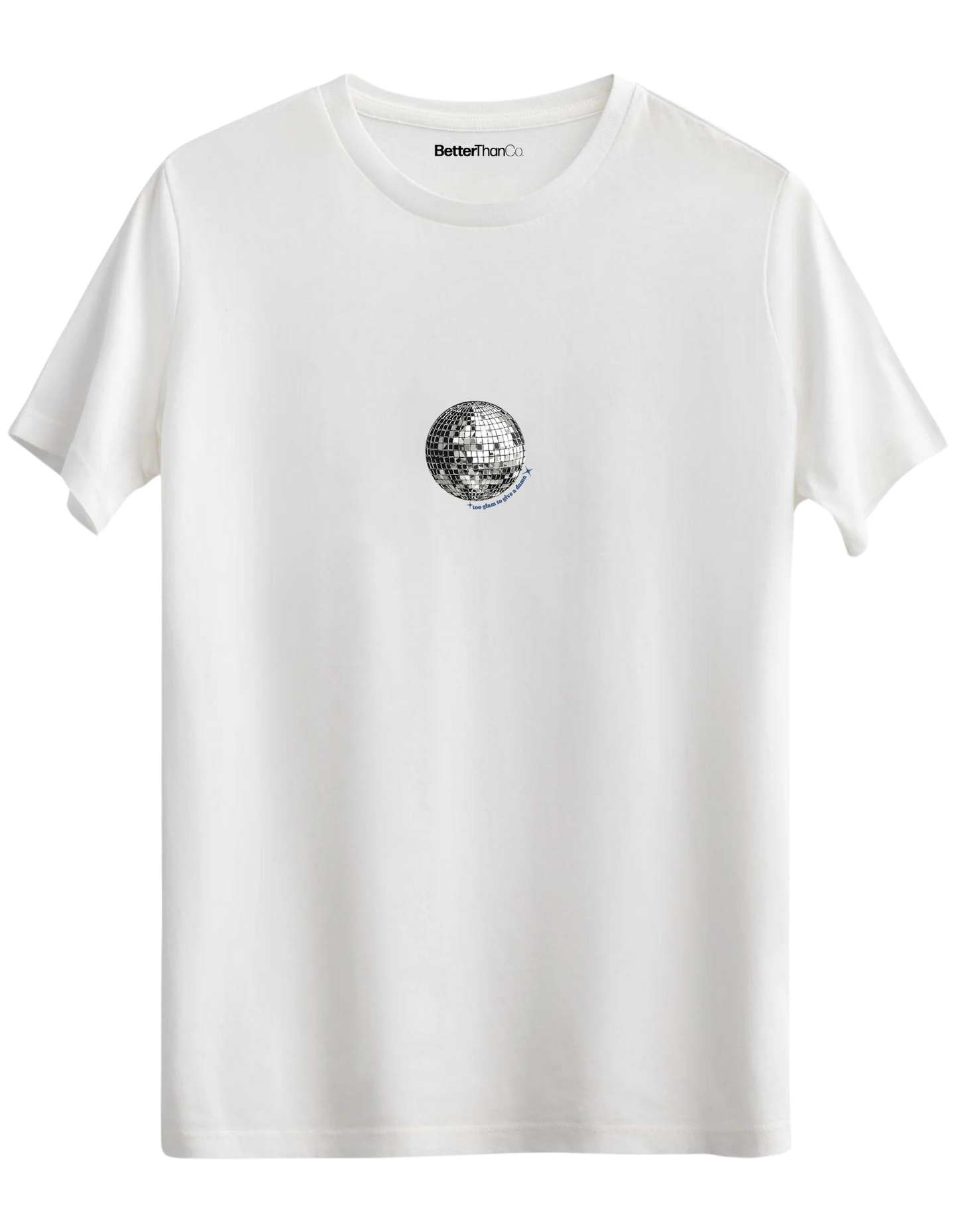 Disco Baskılı Bisiklet Yaka Regular T-shirt