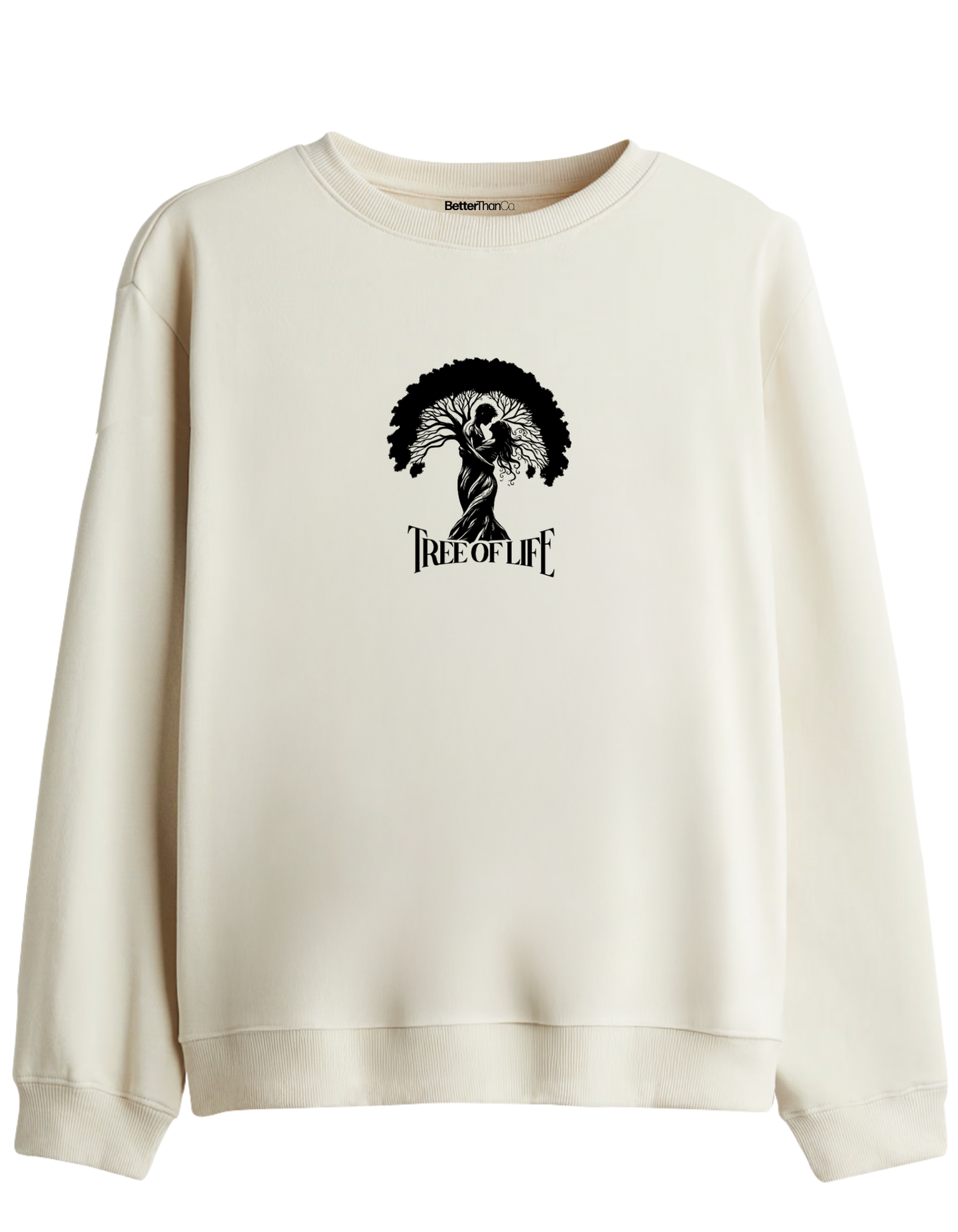Tree Of Life Baskılı Bisiklet Yaka Sweatshirt