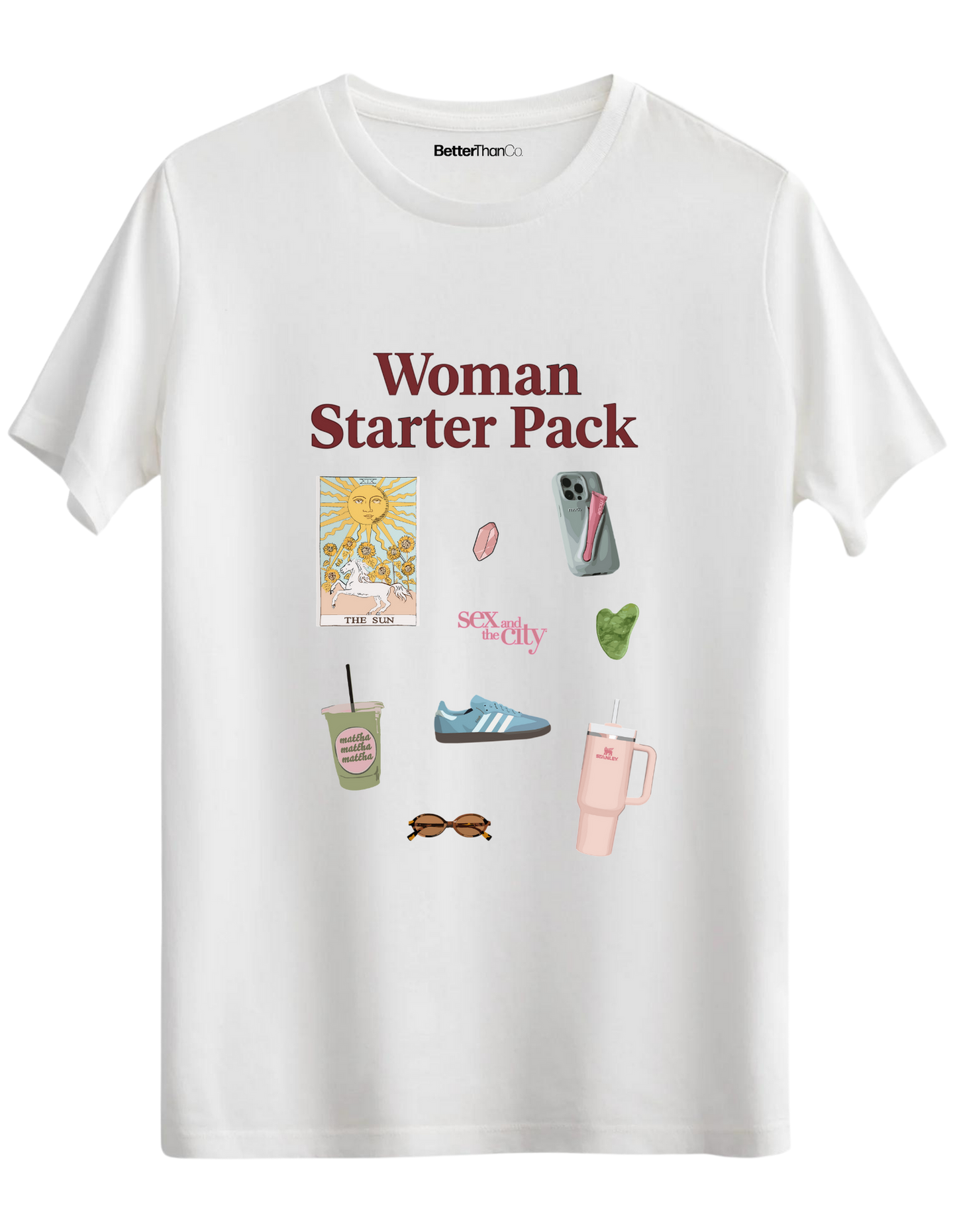 Woman Starter Pack Baskılı Bisiklet Yaka Regular T-shirt