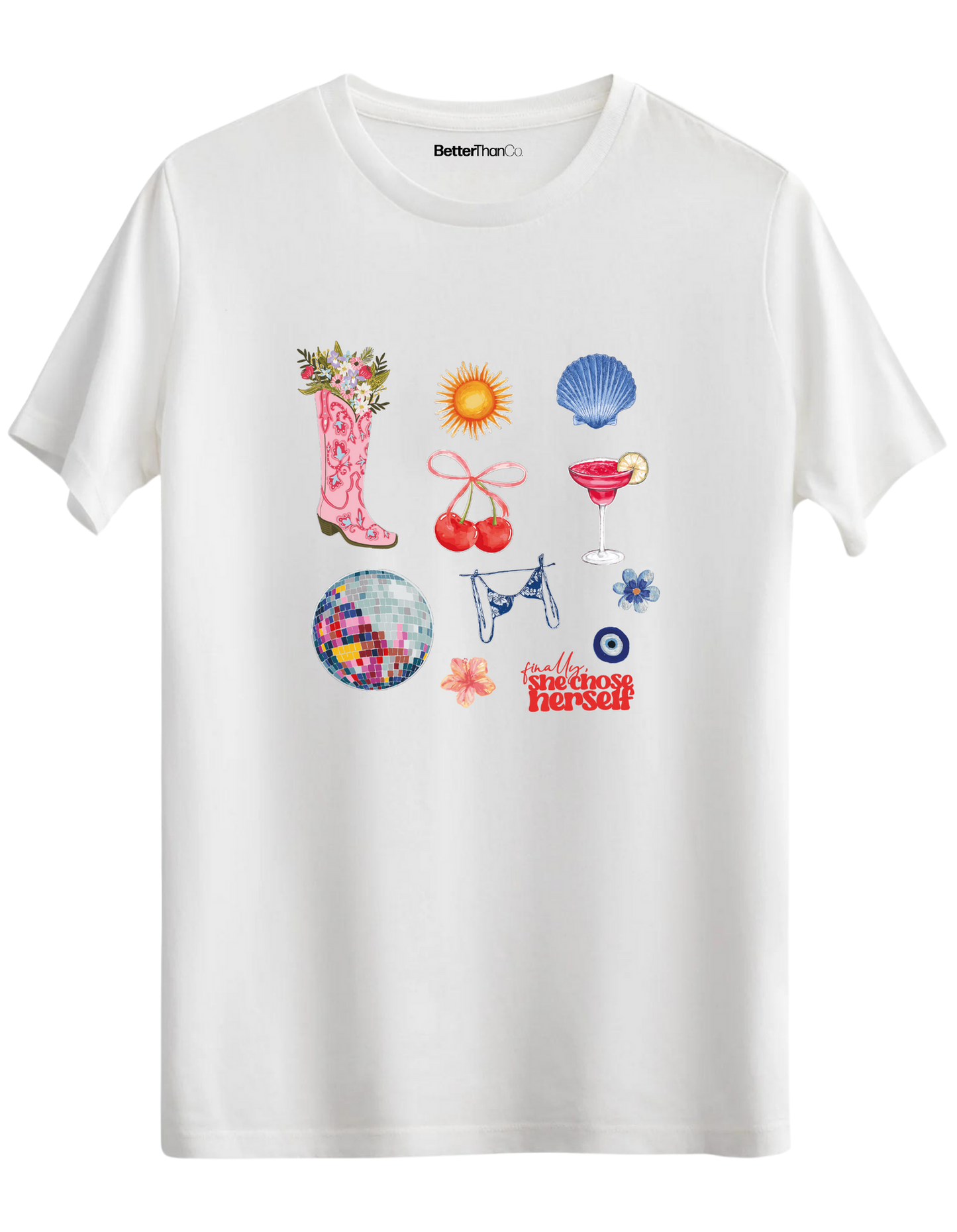 Self Love Baskılı Bisiklet Yaka Regular T-shirt