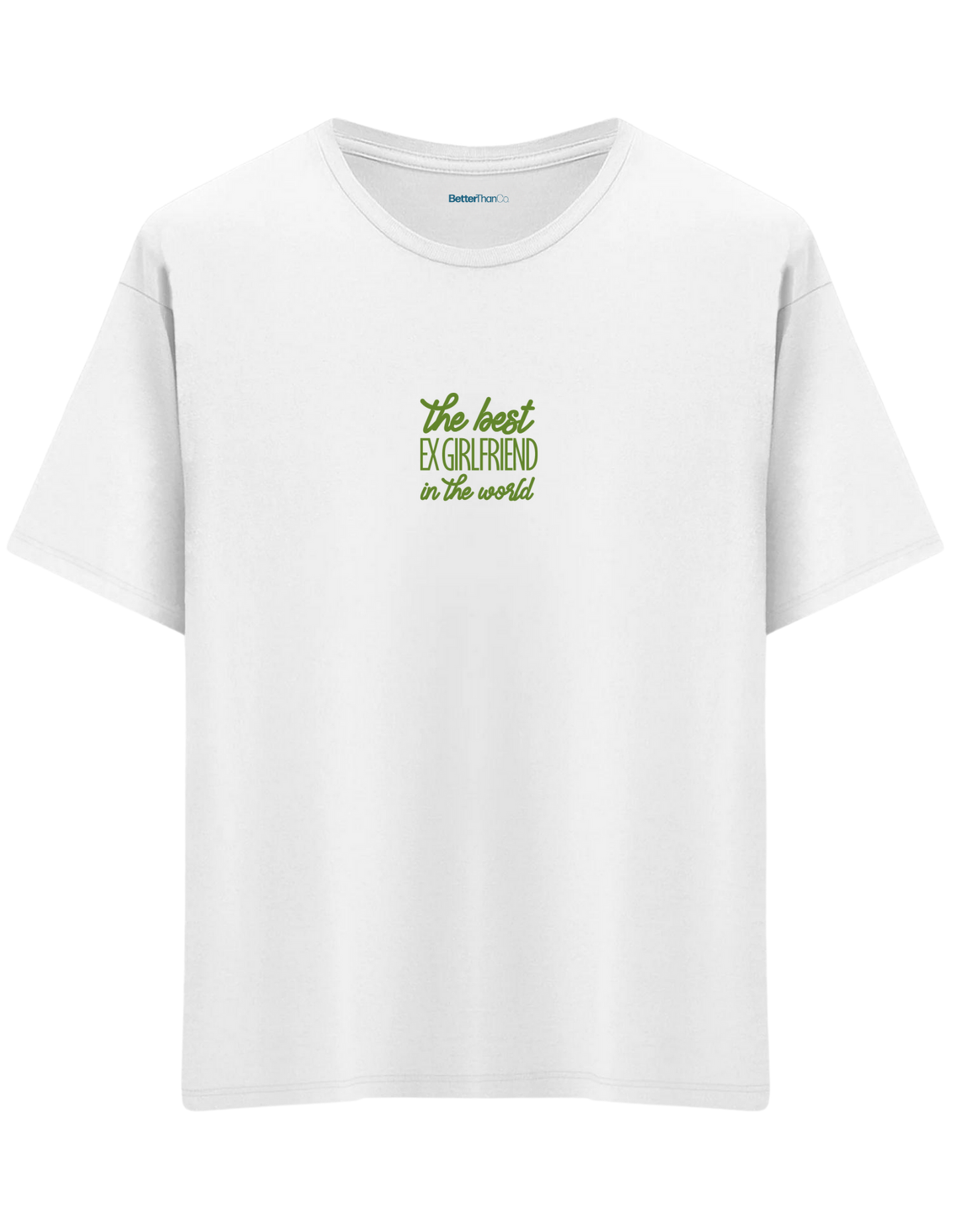 Ex Girlfriend Baskılı Bisiklet Yaka Oversize T-shirt