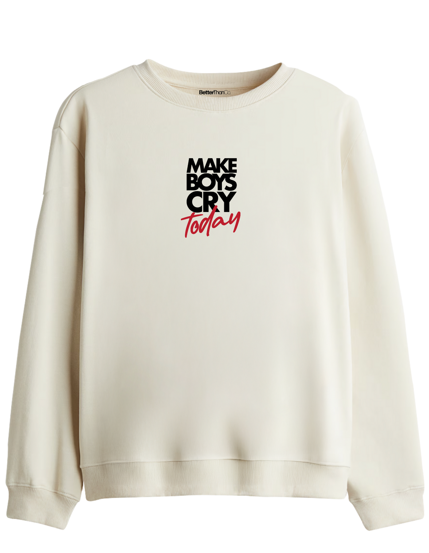 Today Baskılı Bisiklet Yaka Sweatshirt