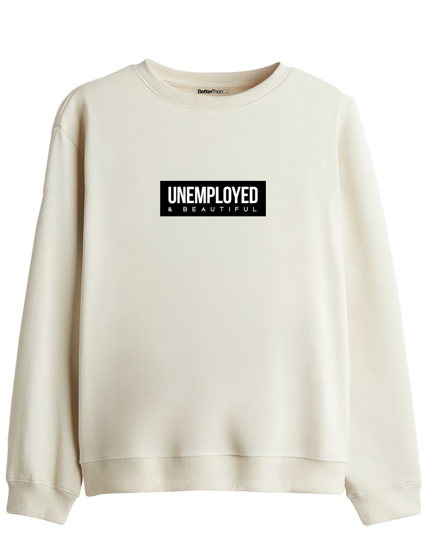Unemployed Baskılı Bisiklet Yaka Sweatshirt