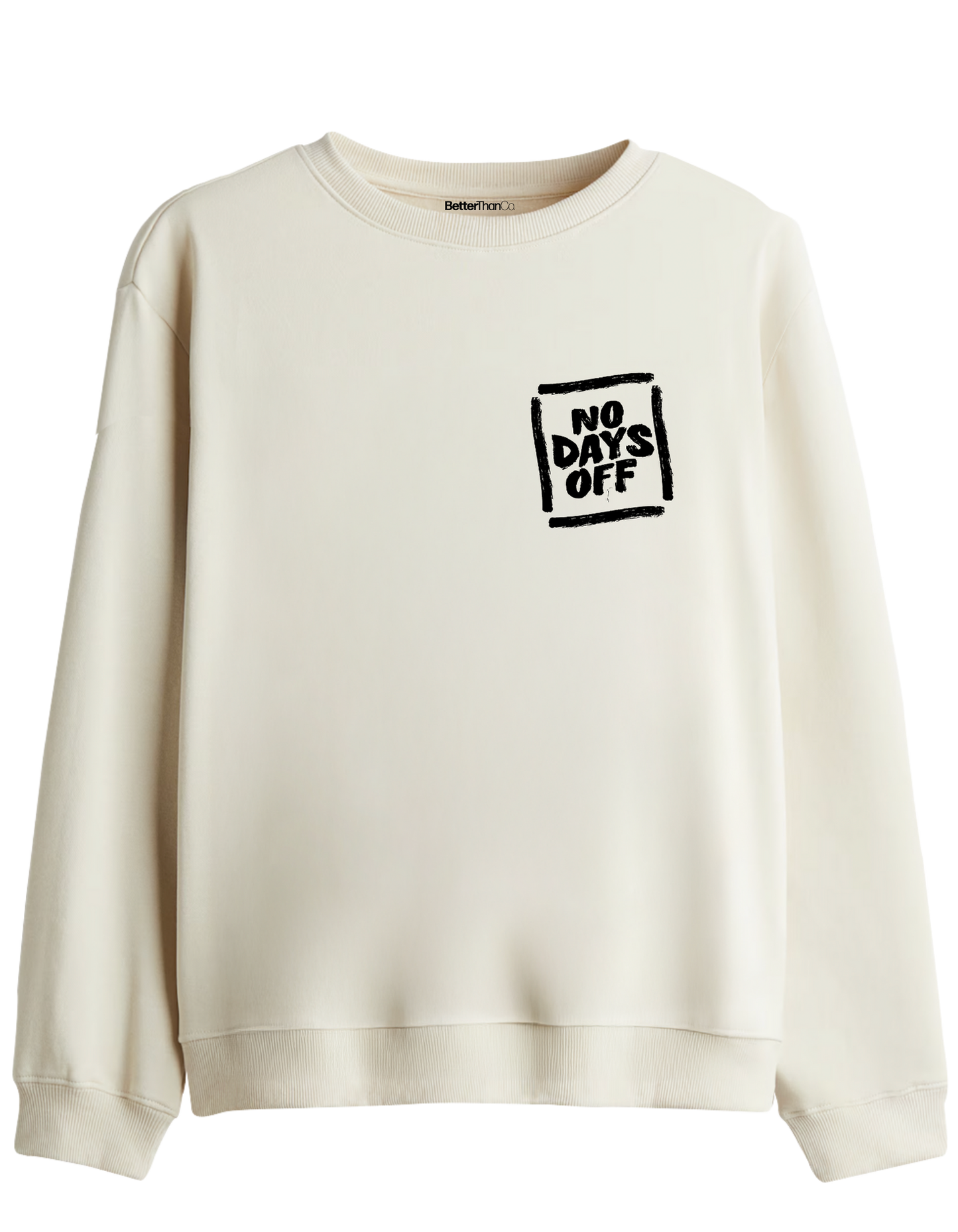 Day Off Baskılı Bisiklet Yaka Sweatshirt