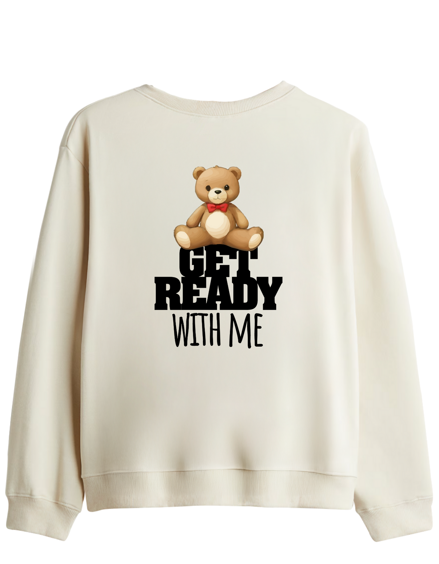 With Me Baskılı Bisiklet Yaka Sweatshirt