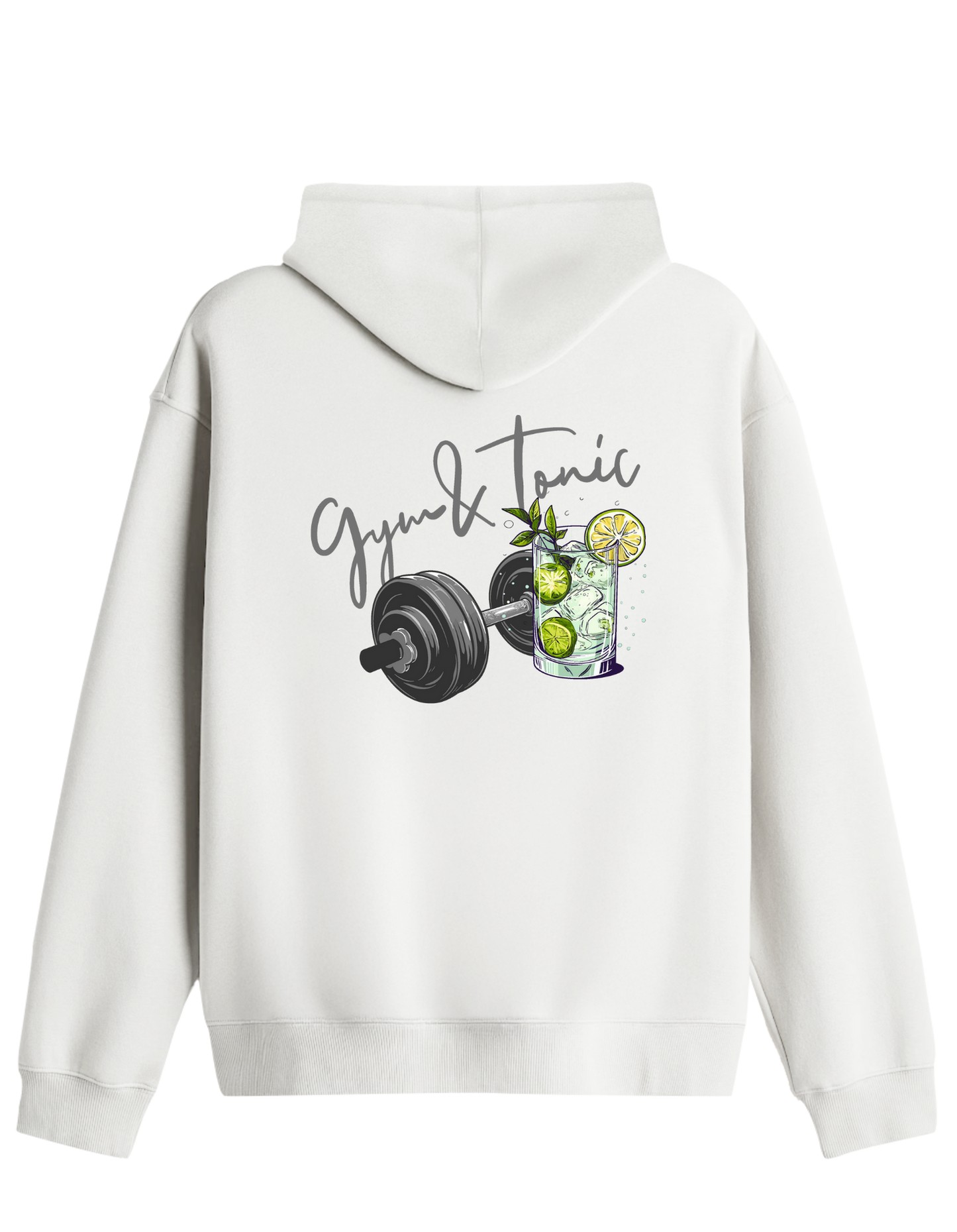Gym Tonic Baskılı Unisex Kapüşonlu Yaka Hoodie