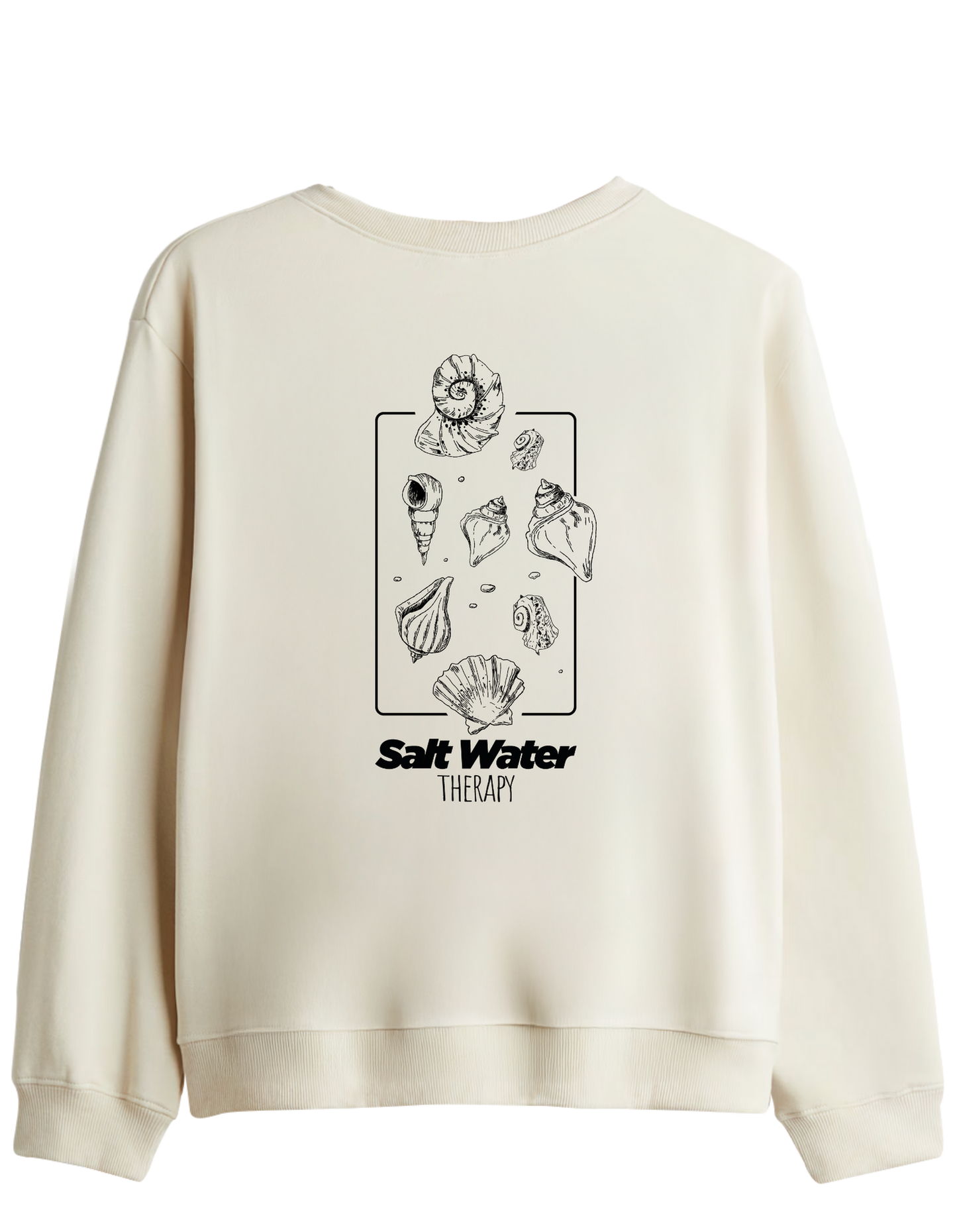Salt Water Baskılı Bisiklet Yaka Sweatshirt