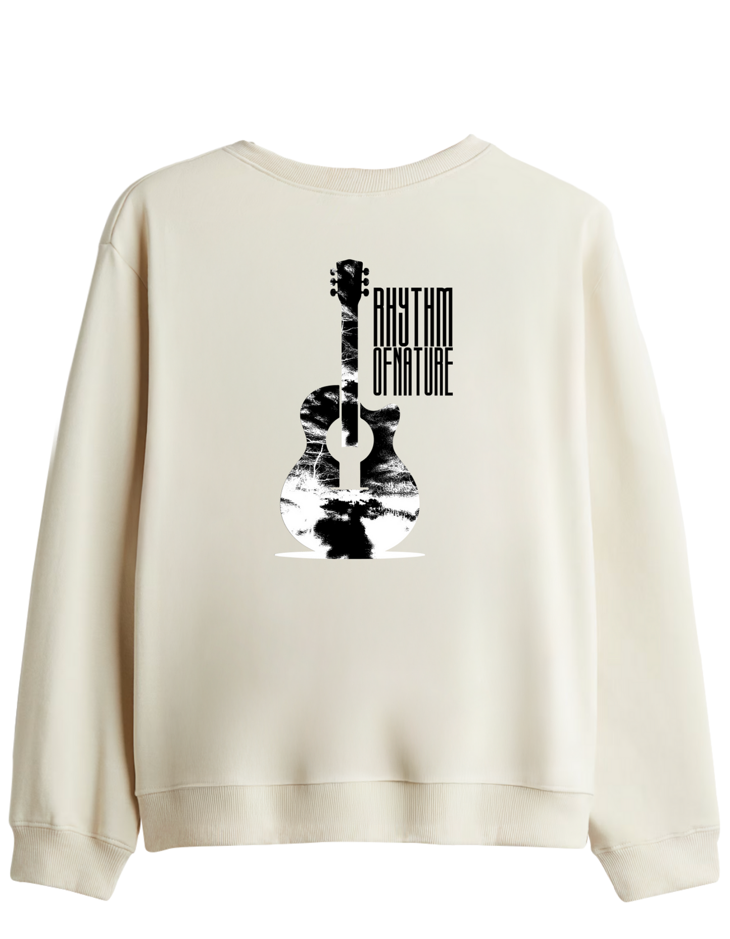 Rhythm Of Nature Baskılı Bisiklet Yaka Sweatshirt