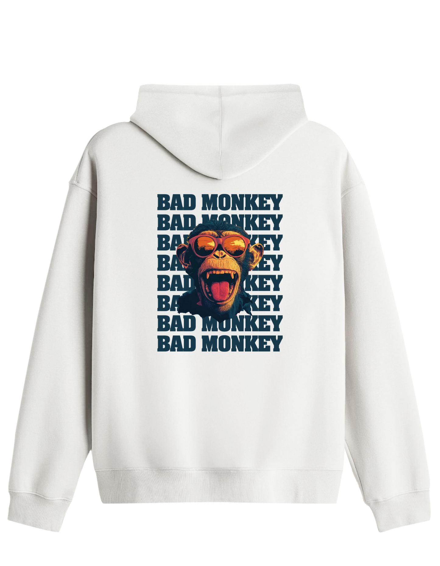Bad Monkey Baskılı Unisex Kapüşonlu Yaka Hoodie