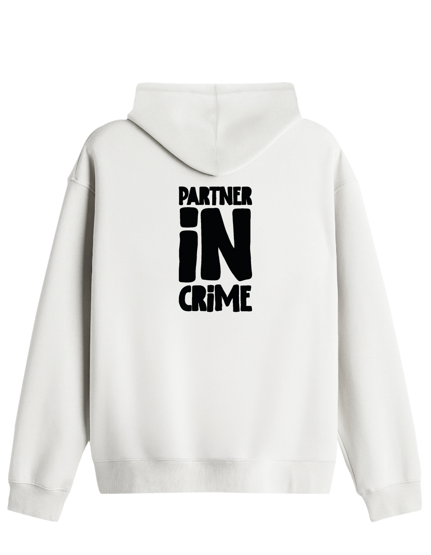 Partner in Crime Baskılı Unisex Kapüşonlu Yaka Hoodie