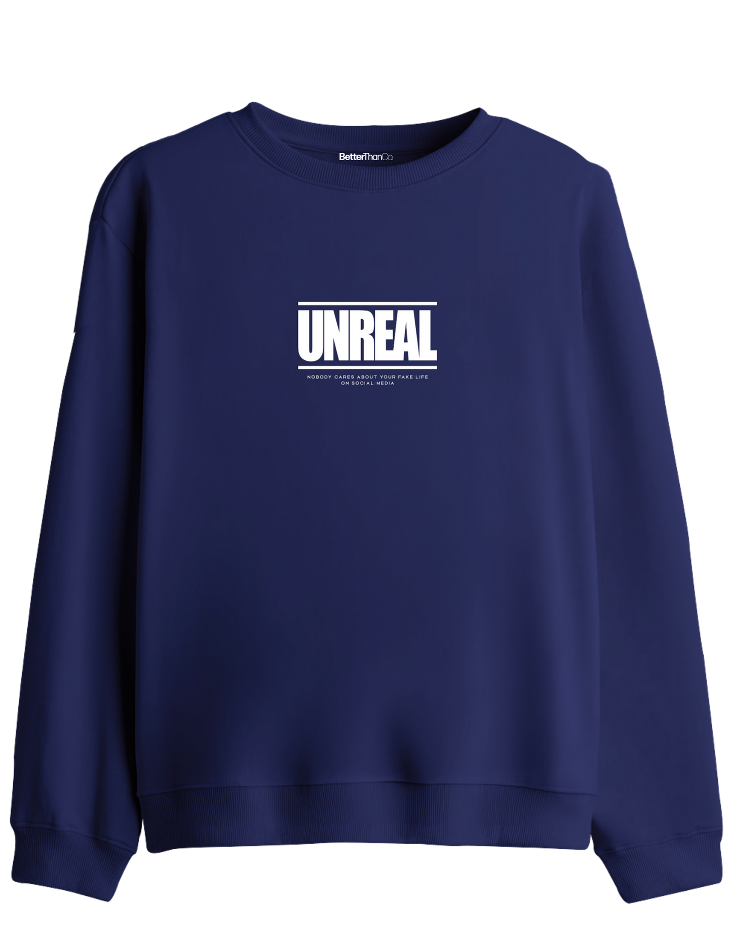 Unreal Baskılı Bisiklet Yaka Sweatshirt