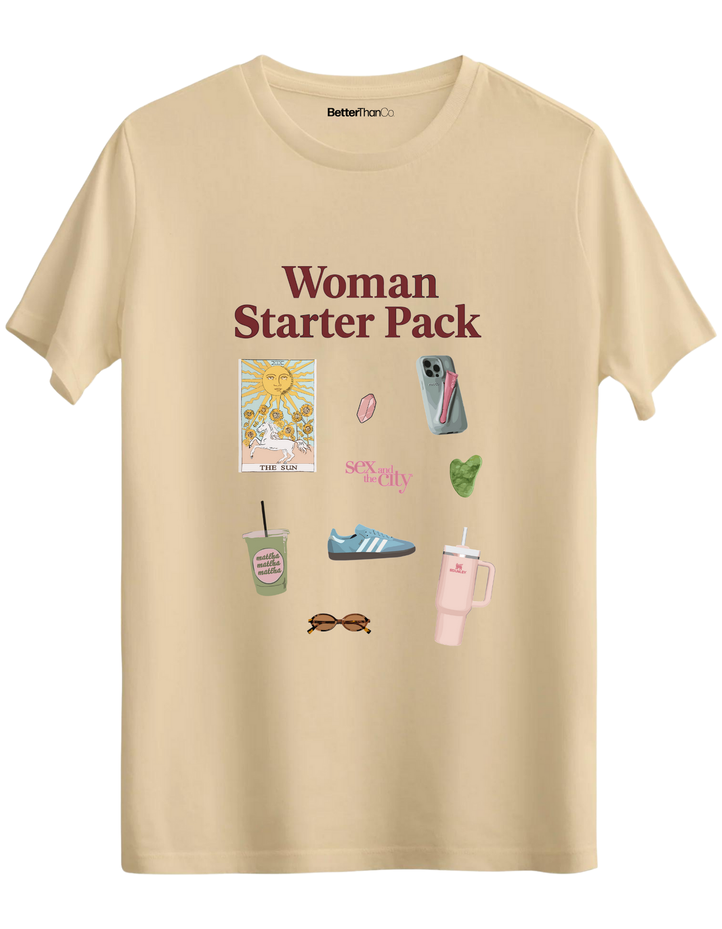 Woman Starter Pack Baskılı Bisiklet Yaka Regular T-shirt