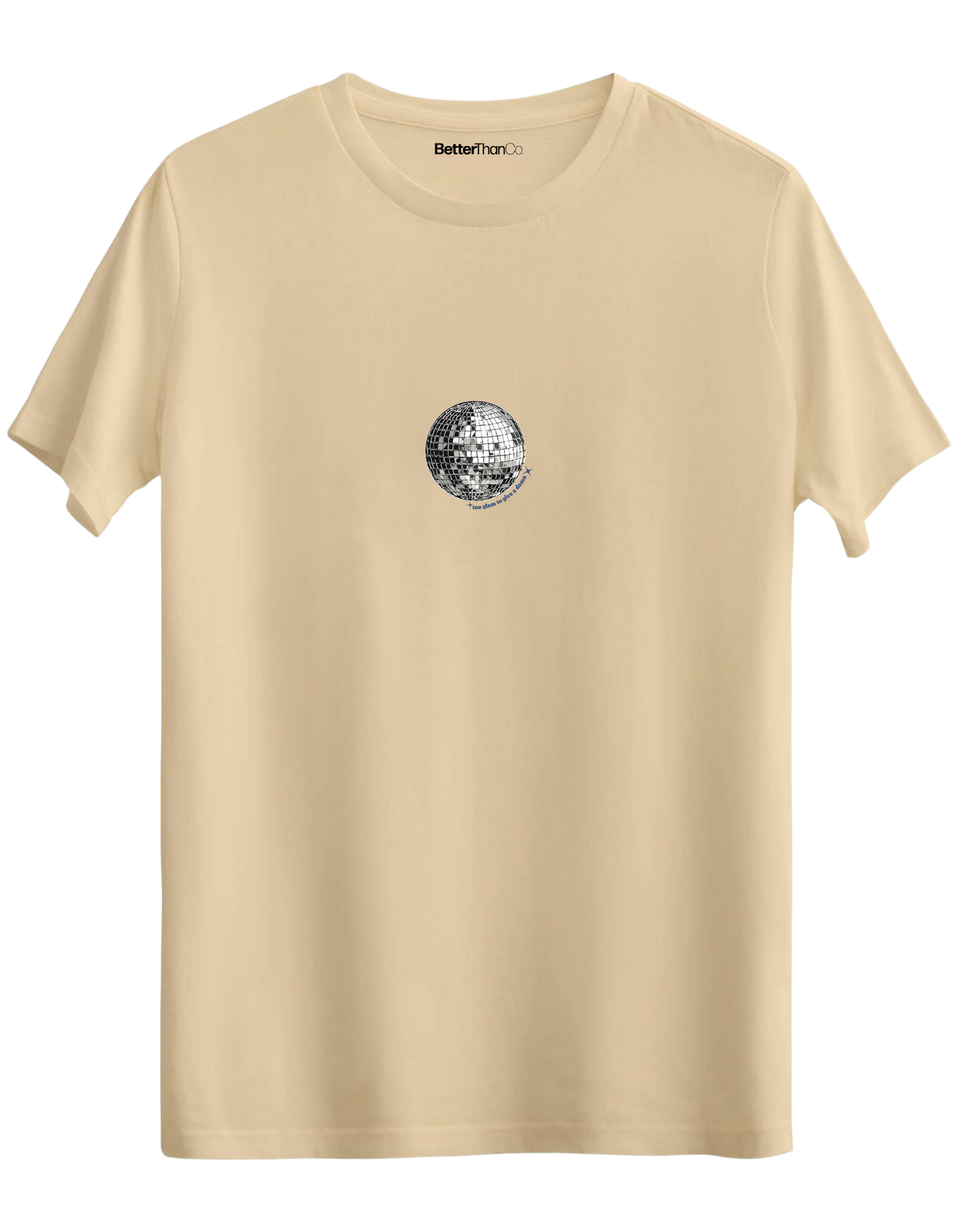 Disco Baskılı Bisiklet Yaka Regular T-shirt