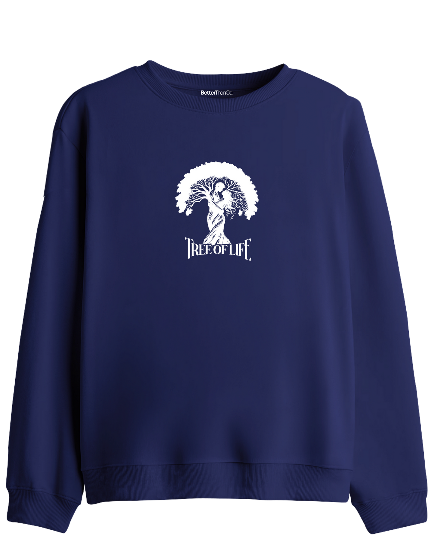 Tree Of Life Baskılı Bisiklet Yaka Sweatshirt