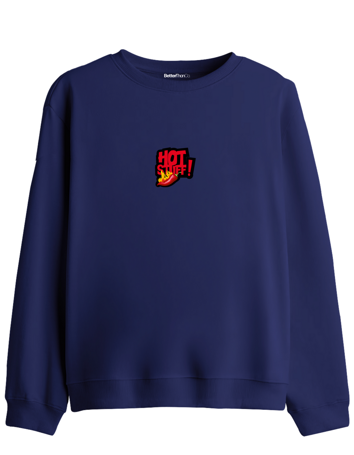 Hot Stuff Baskılı Bisiklet Yaka Sweatshirt