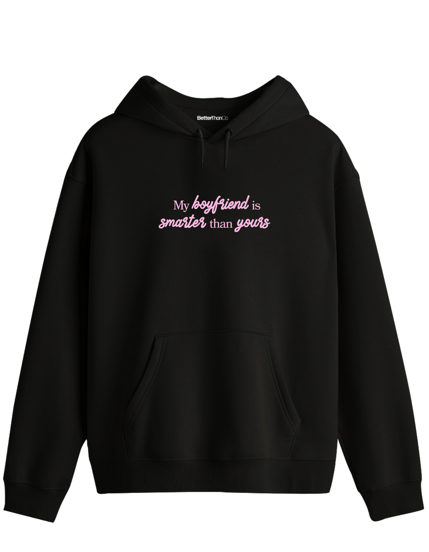 My Boyfriend Baskılı Unisex Kapüşonlu Yaka Hoodie