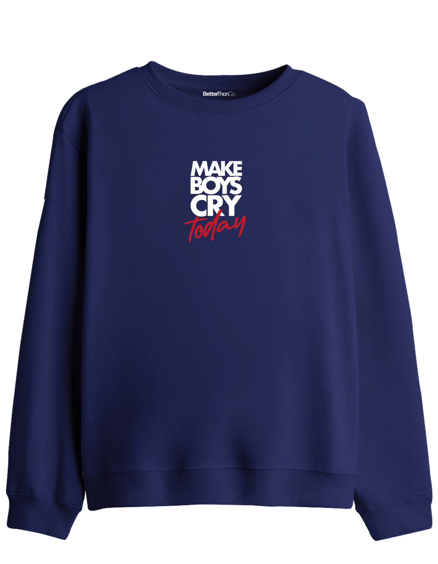 Today Baskılı Bisiklet Yaka Sweatshirt