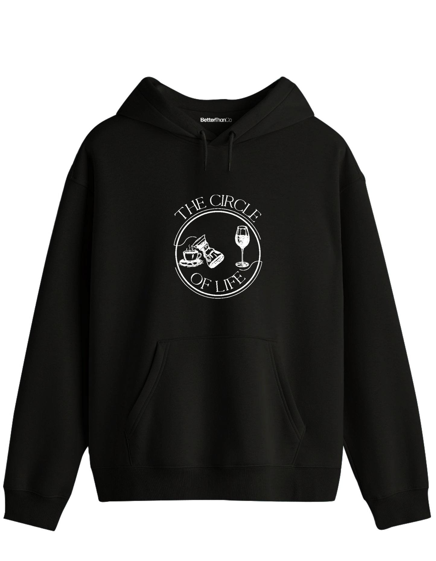 Circle Of Life Baskılı Unisex Kapüşonlu Yaka Hoodie
